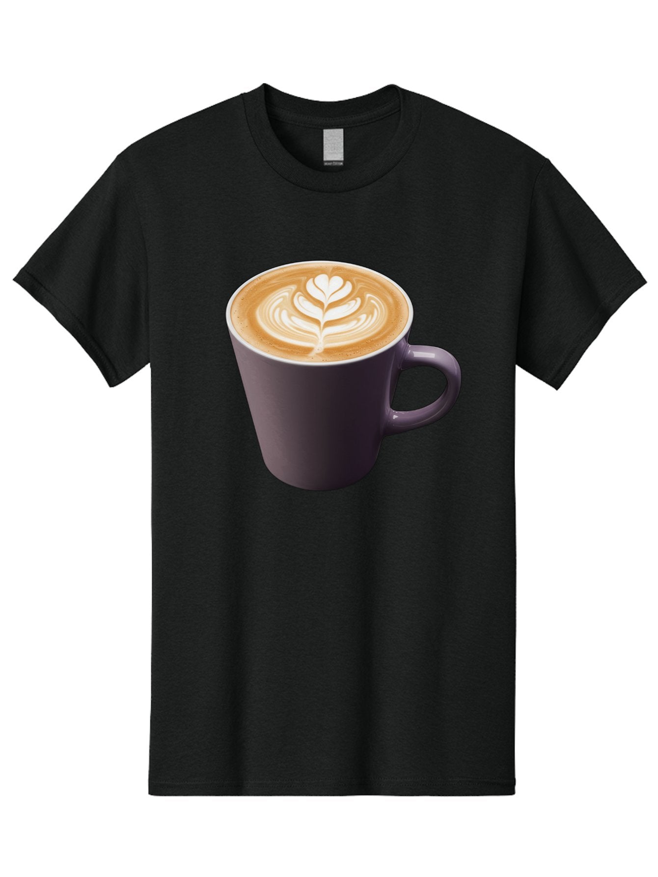 Coffee-Cup-14 Men'S Graphic Tee, 100% Cotton, Comfortable Casual Summer Wear, Machine Washable, Coffee Cup, Latte Art, Leaf Design, Espresso, Coffee Culture, Morning Coffee, Coffee Break, Caffeine, Coffee Drink Baa348 9