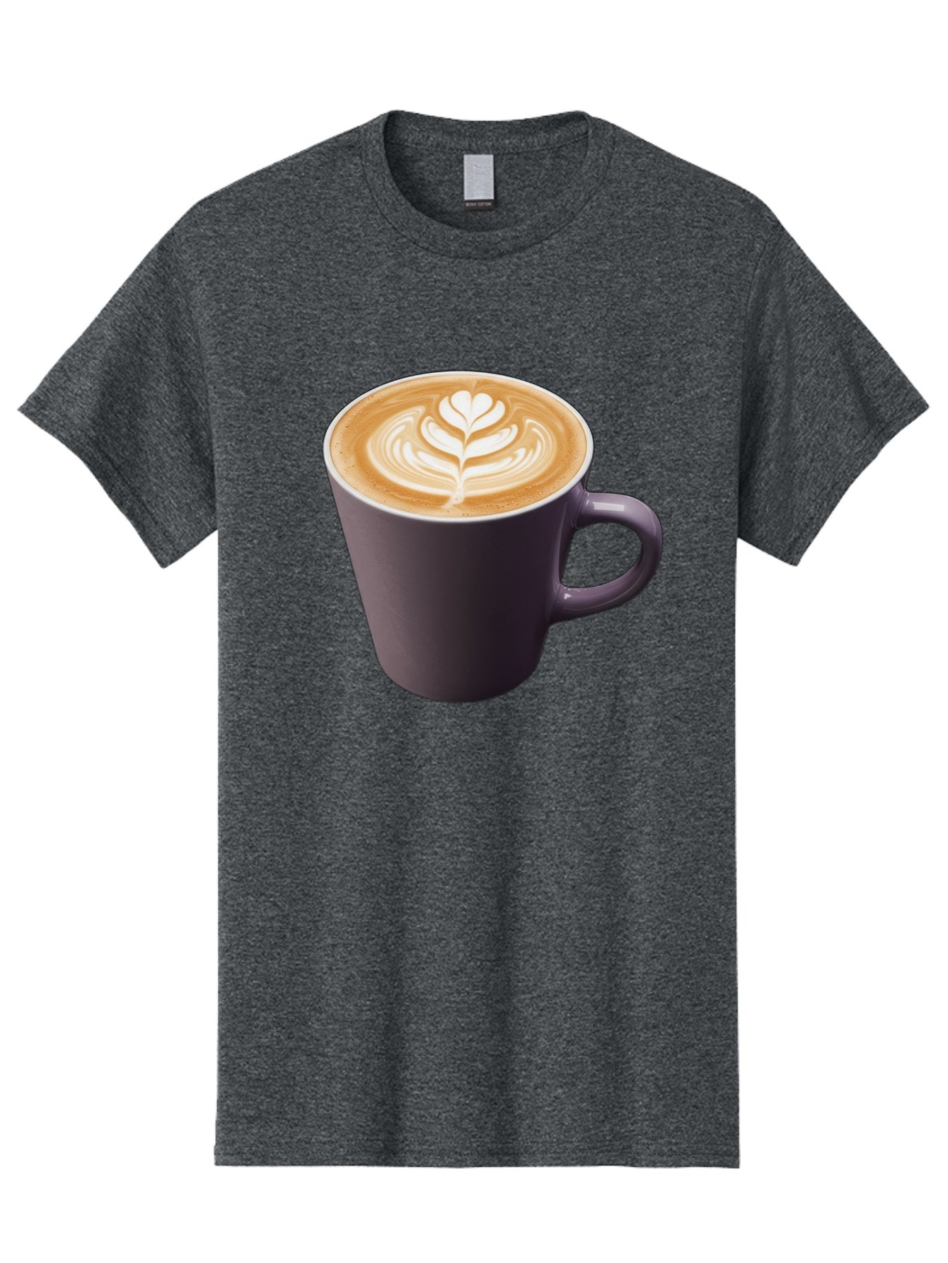 Coffee-Cup-14 Men'S Graphic Tee, 100% Cotton, Comfortable Casual Summer Wear, Machine Washable, Coffee Cup, Latte Art, Leaf Design, Espresso, Coffee Culture, Morning Coffee, Coffee Break, Caffeine, Coffee Drink Baa348 8