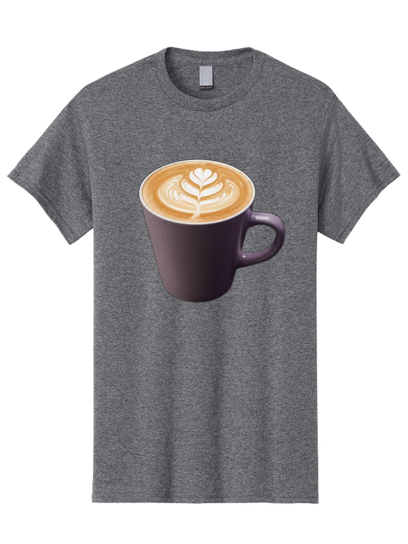 Coffee-Cup-14 Men'S Graphic Tee, 100% Cotton, Comfortable Casual Summer Wear, Machine Washable, Coffee Cup, Latte Art, Leaf Design, Espresso, Coffee Culture, Morning Coffee, Coffee Break, Caffeine, Coffee Drink Baa348 11