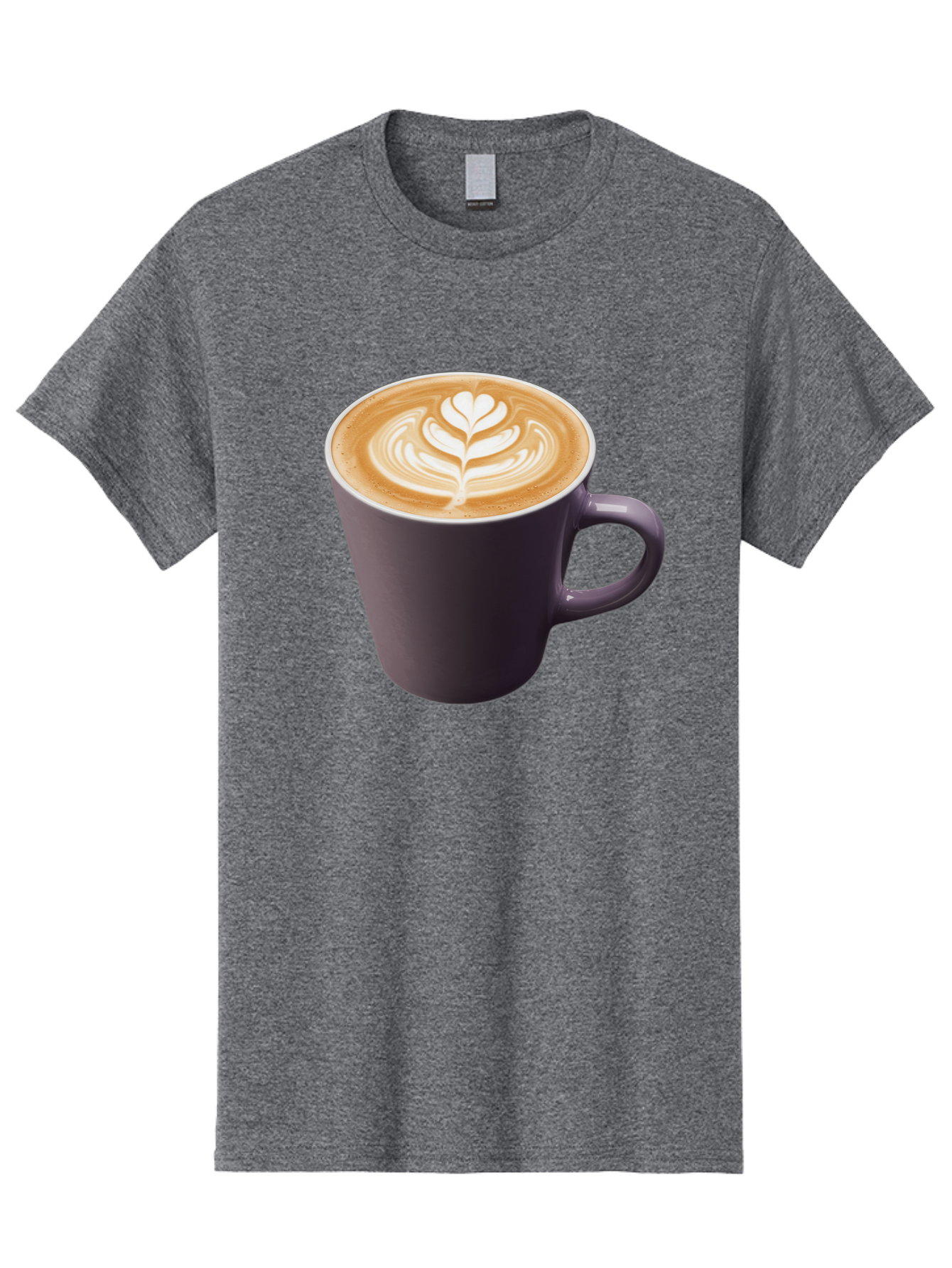Coffee-Cup-14 Men'S Graphic Tee, 100% Cotton, Comfortable Casual Summer Wear, Machine Washable, Coffee Cup, Latte Art, Leaf Design, Espresso, Coffee Culture, Morning Coffee, Coffee Break, Caffeine, Coffee Drink Baa348 7