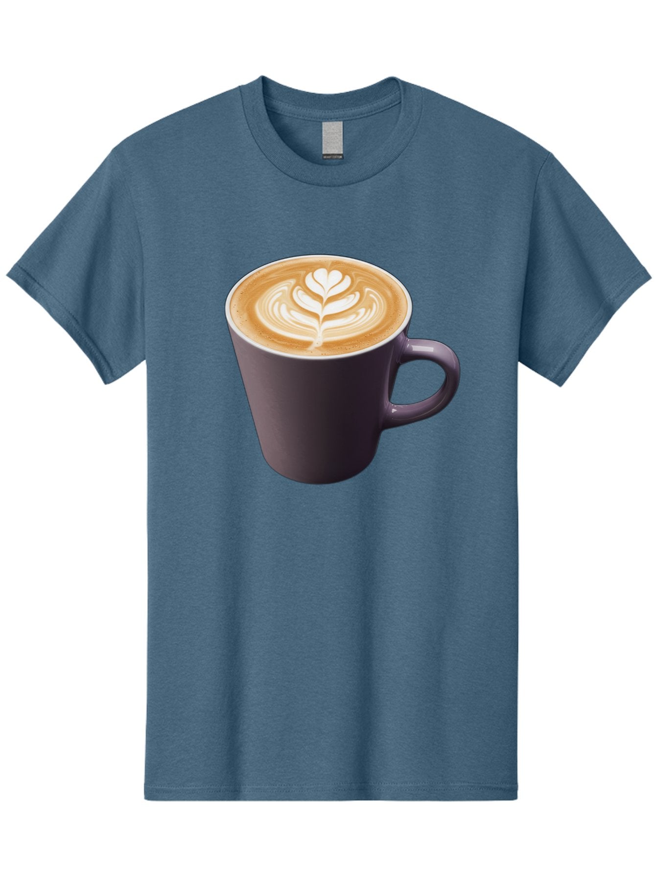 Coffee-Cup-14 Men'S Graphic Tee, 100% Cotton, Comfortable Casual Summer Wear, Machine Washable, Coffee Cup, Latte Art, Leaf Design, Espresso, Coffee Culture, Morning Coffee, Coffee Break, Caffeine, Coffee Drink Baa348 10