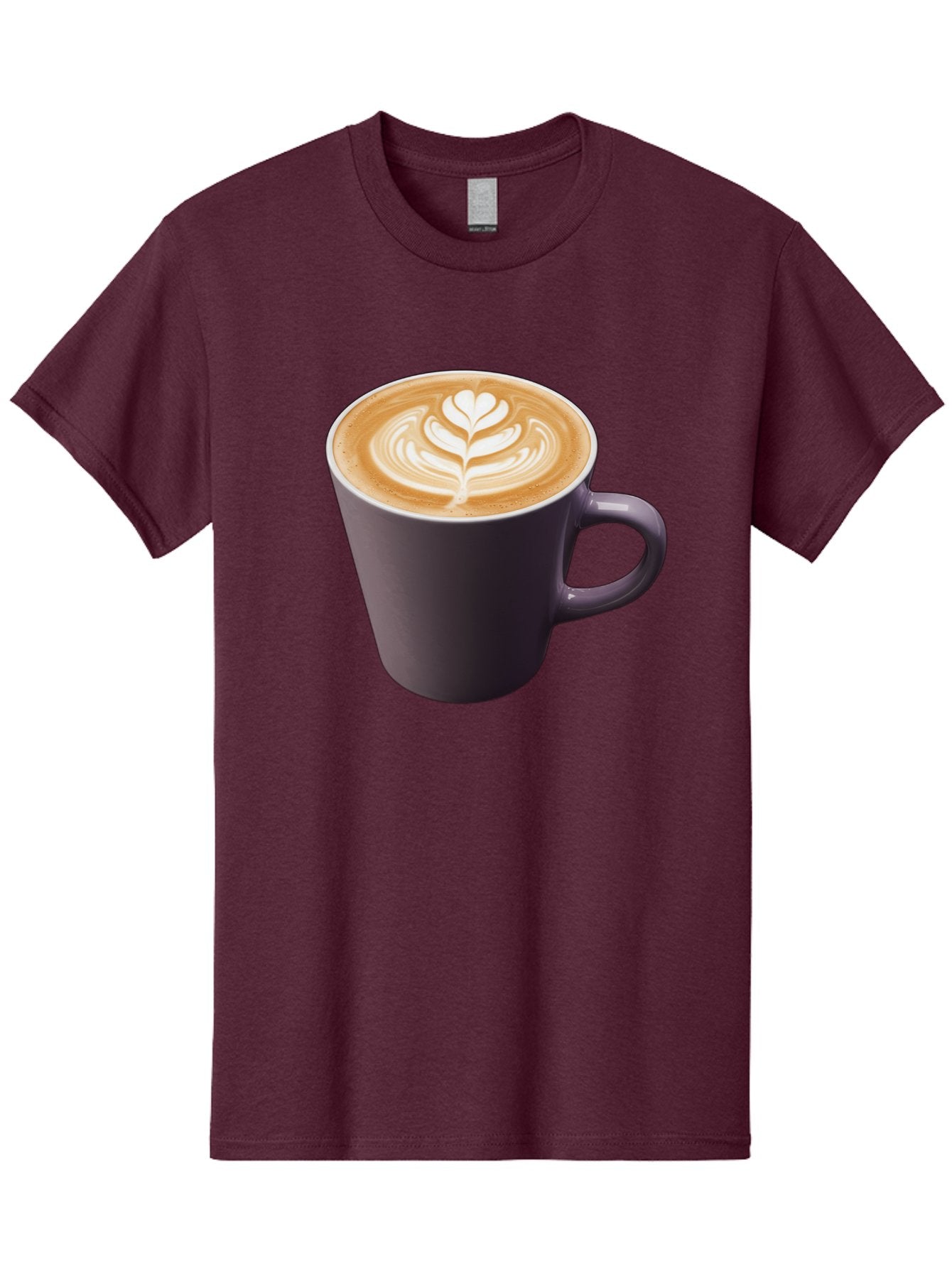 Coffee-Cup-14 Men'S Graphic Tee, 100% Cotton, Comfortable Casual Summer Wear, Machine Washable, Coffee Cup, Latte Art, Leaf Design, Espresso, Coffee Culture, Morning Coffee, Coffee Break, Caffeine, Coffee Drink Baa348 13