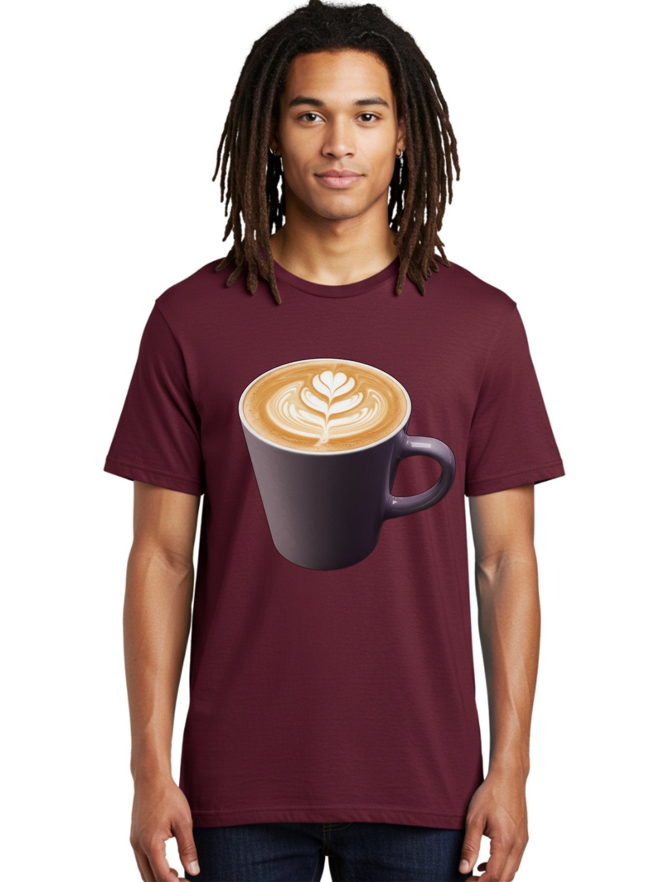 Coffee-Cup-14 Men'S Graphic Tee, 100% Cotton, Comfortable Casual Summer Wear, Machine Washable, Coffee Cup, Latte Art, Leaf Design, Espresso, Coffee Culture, Morning Coffee, Coffee Break, Caffeine, Coffee Drink Baa348 20