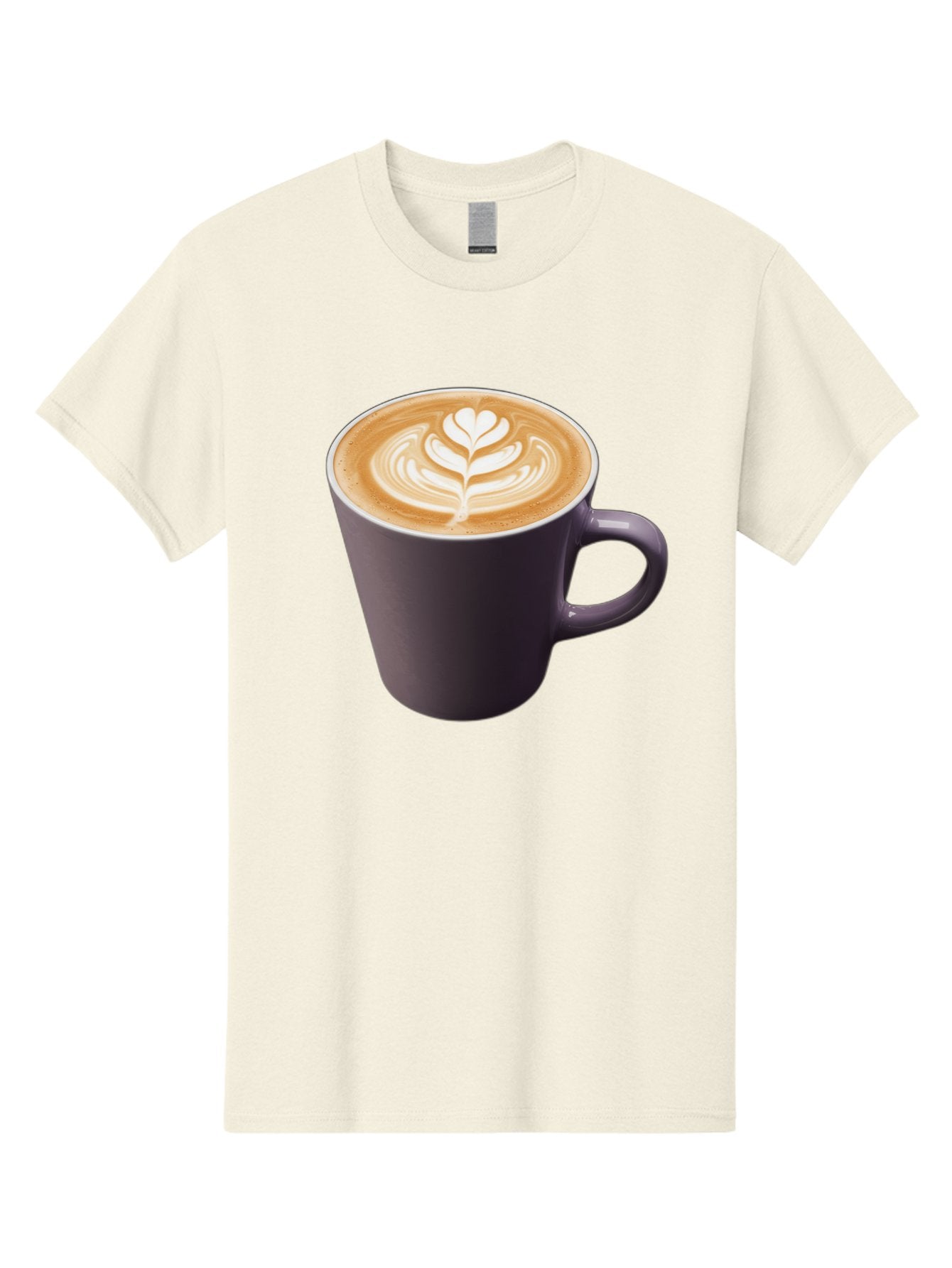Coffee-Cup-14 Men'S Graphic Tee, 100% Cotton, Comfortable Casual Summer Wear, Machine Washable, Coffee Cup, Latte Art, Leaf Design, Espresso, Coffee Culture, Morning Coffee, Coffee Break, Caffeine, Coffee Drink Baa348 4