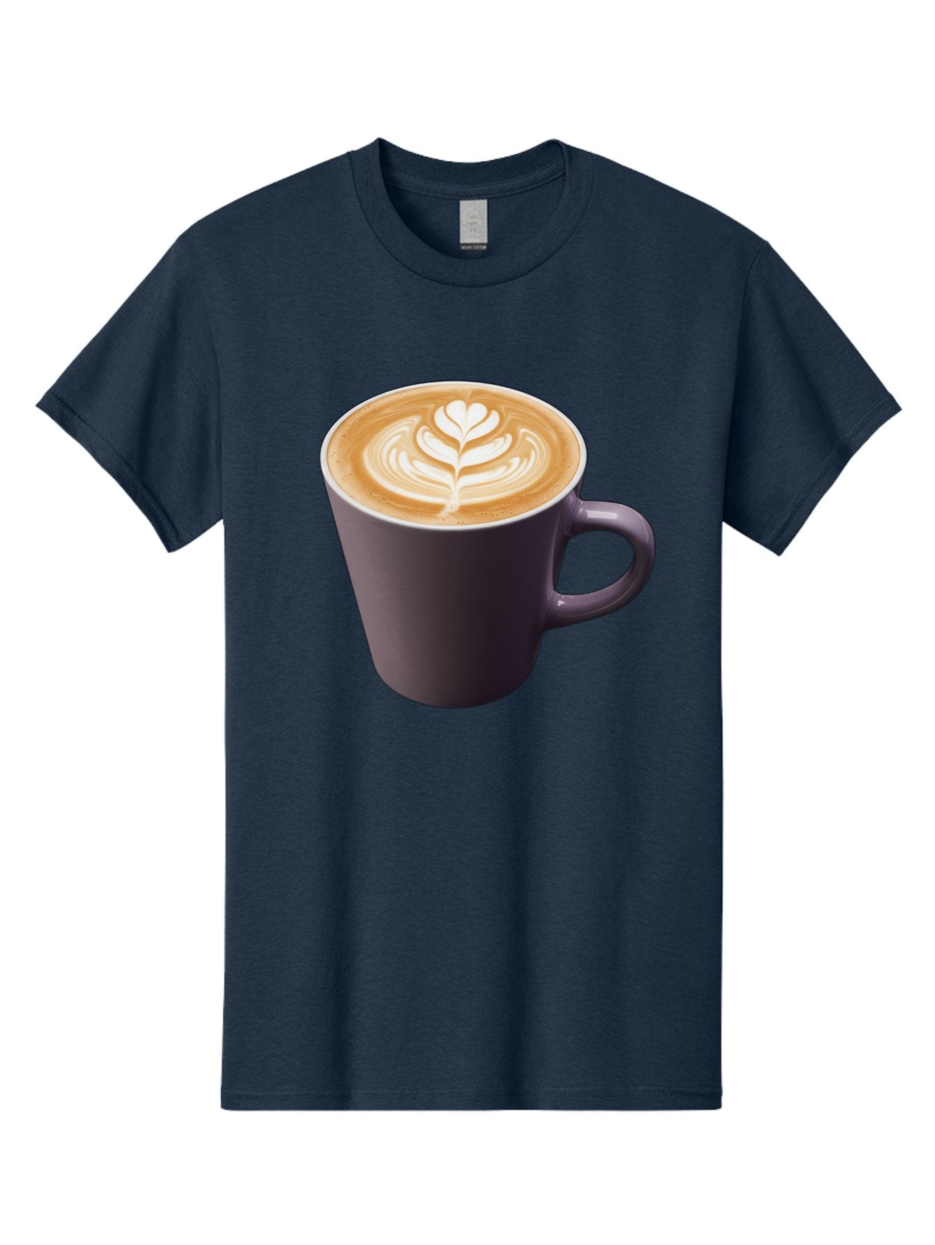 Coffee-Cup-14 Men'S Graphic Tee, 100% Cotton, Comfortable Casual Summer Wear, Machine Washable, Coffee Cup, Latte Art, Leaf Design, Espresso, Coffee Culture, Morning Coffee, Coffee Break, Caffeine, Coffee Drink Baa348 6