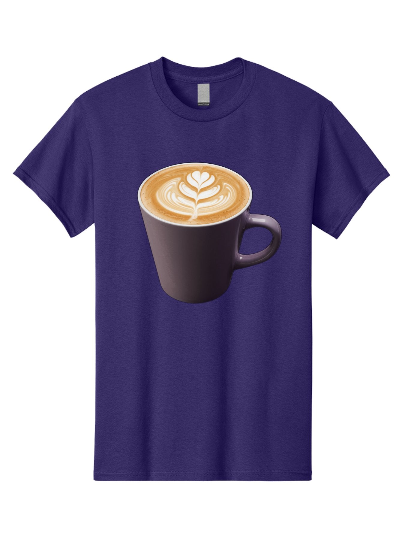 Coffee-Cup-14 Men'S Graphic Tee, 100% Cotton, Comfortable Casual Summer Wear, Machine Washable, Coffee Cup, Latte Art, Leaf Design, Espresso, Coffee Culture, Morning Coffee, Coffee Break, Caffeine, Coffee Drink Baa348
