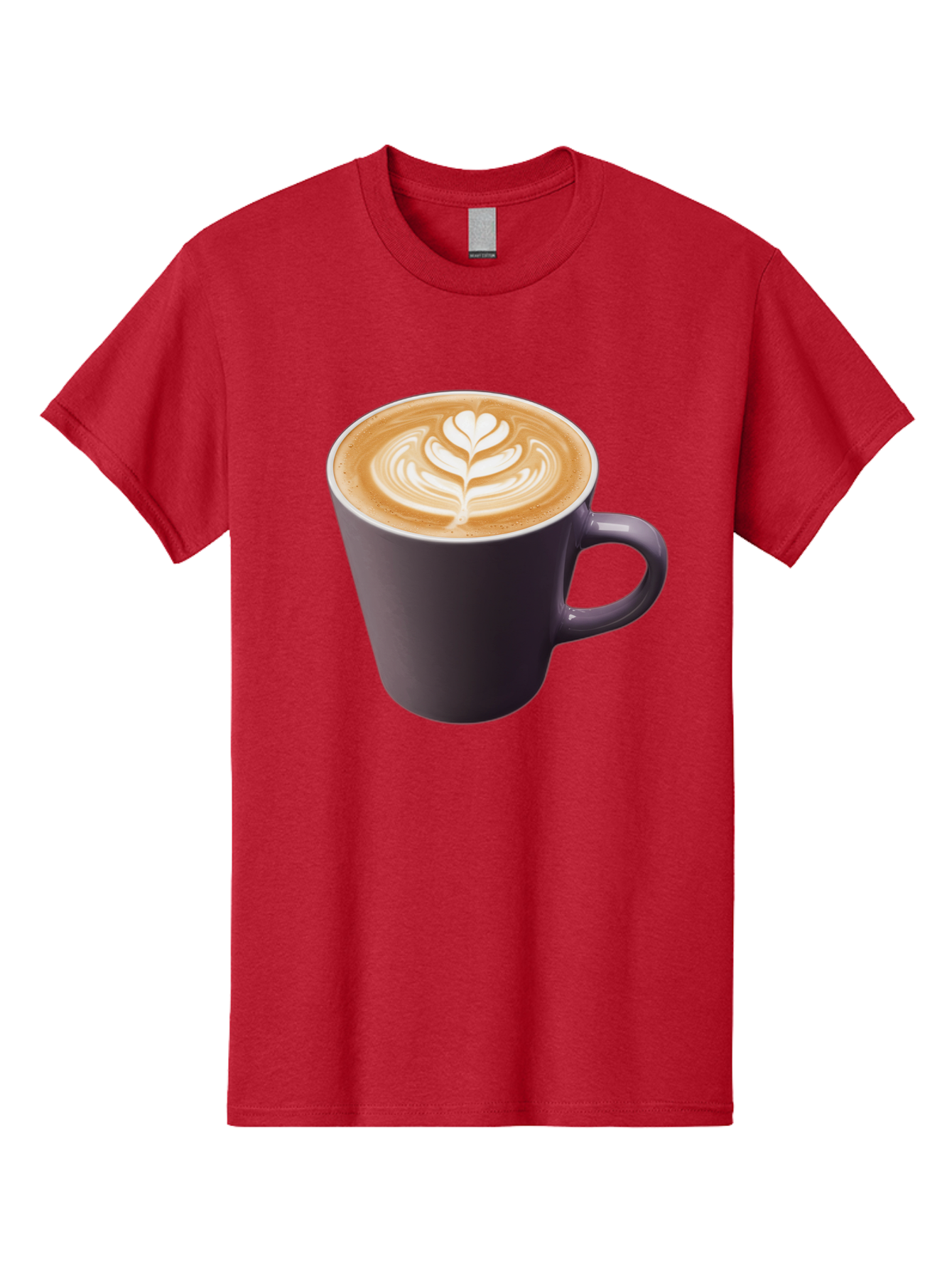 Coffee-Cup-14 Men'S Graphic Tee, 100% Cotton, Comfortable Casual Summer Wear, Machine Washable, Coffee Cup, Latte Art, Leaf Design, Espresso, Coffee Culture, Morning Coffee, Coffee Break, Caffeine, Coffee Drink Baa348 5