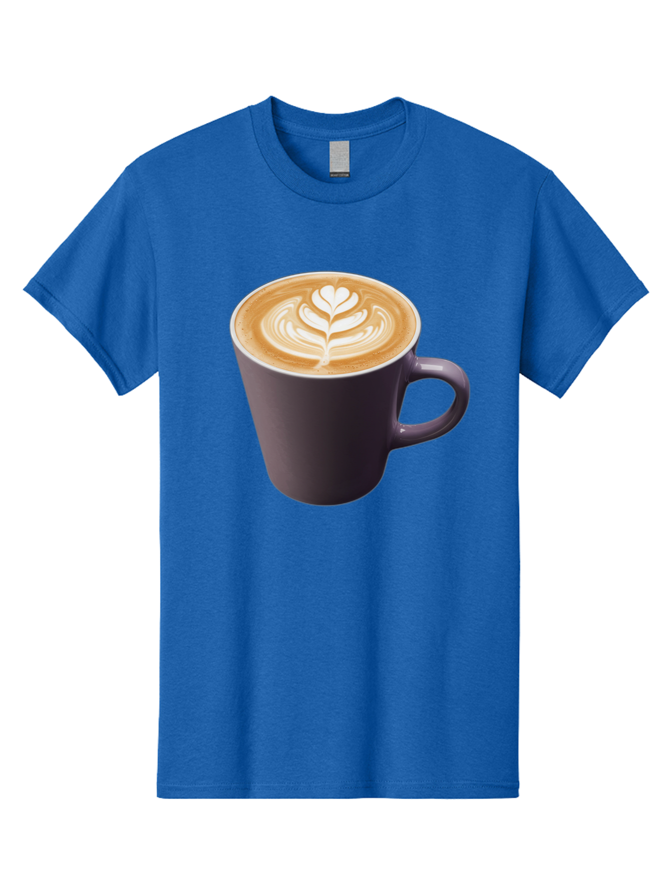 Coffee-Cup-14 Men'S Graphic Tee, 100% Cotton, Comfortable Casual Summer Wear, Machine Washable, Coffee Cup, Latte Art, Leaf Design, Espresso, Coffee Culture, Morning Coffee, Coffee Break, Caffeine, Coffee Drink Baa348 3