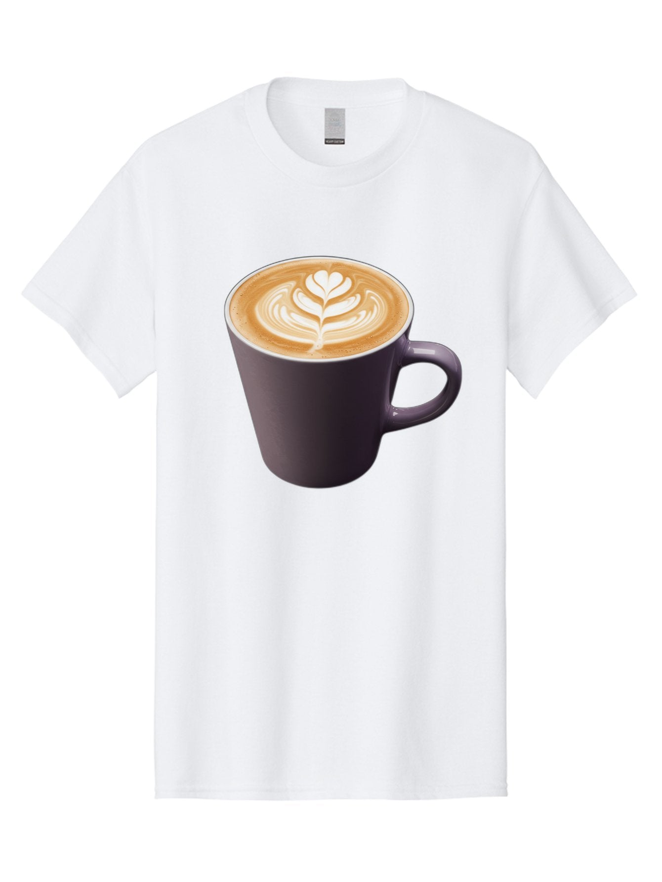 Coffee-Cup-14 Men'S Graphic Tee, 100% Cotton, Comfortable Casual Summer Wear, Machine Washable, Coffee Cup, Latte Art, Leaf Design, Espresso, Coffee Culture, Morning Coffee, Coffee Break, Caffeine, Coffee Drink Baa348 7