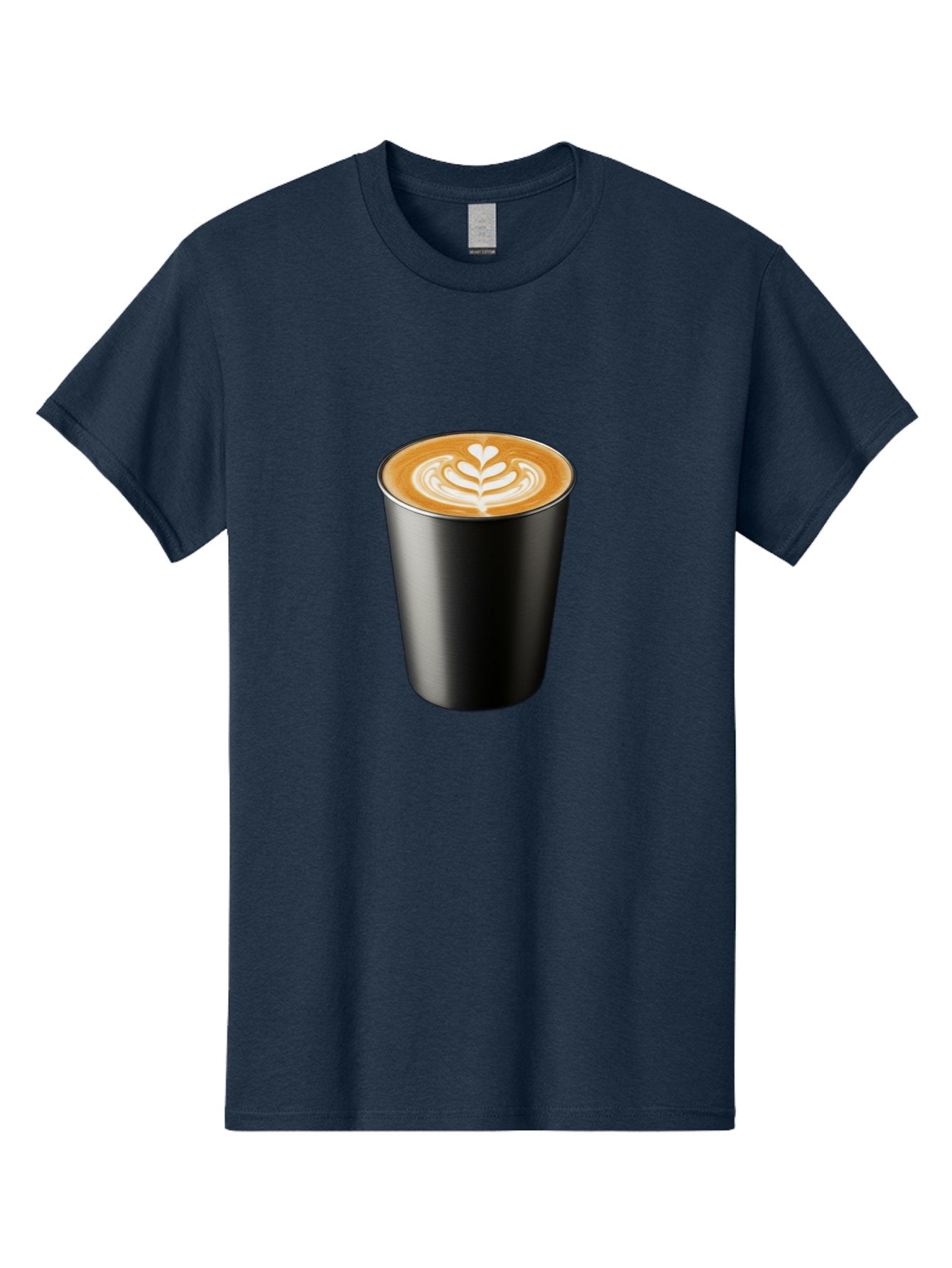 Coffee-Cup-15 Men'S Graphic Tee, 100% Cotton, Comfortable Casual Summer Wear, Machine Washable, Coffee Cup, Black Cup, Latte Art, Espresso, Coffee Drink, Heart Design, White Foam, Takeaway Coffee, Coffee Culture Baa349 12