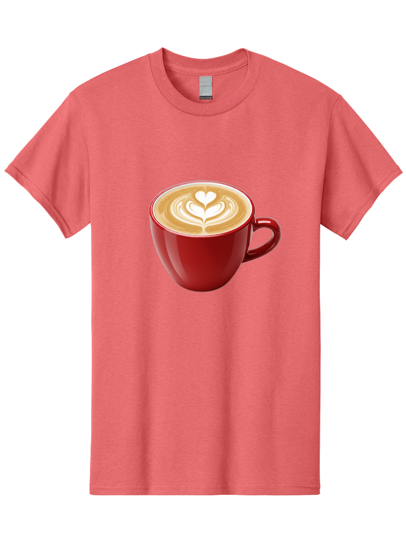 Coffee-Cup-16 Men'S Graphic Tee, 100% Cotton, Comfortable Casual Summer Wear, Machine Washable, Coffee Cup, Latte Art, Heart Design, Red Coffee Mug, Crema-Topped Coffee, Coffee Drink, Espresso Art Baa350 29