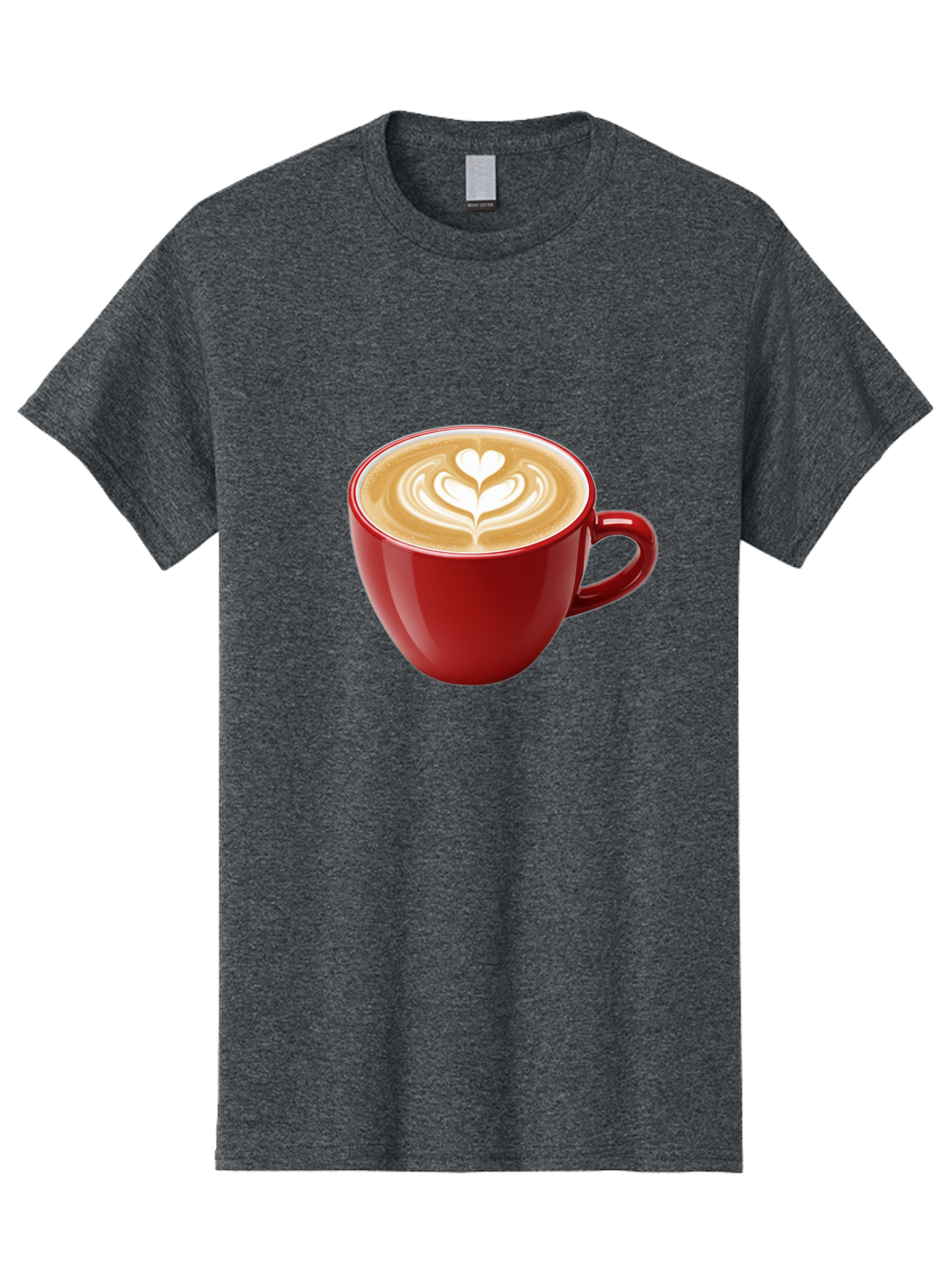 Coffee-Cup-16 Men'S Graphic Tee, 100% Cotton, Comfortable Casual Summer Wear, Machine Washable, Coffee Cup, Latte Art, Heart Design, Red Coffee Mug, Crema-Topped Coffee, Coffee Drink, Espresso Art Baa350 19