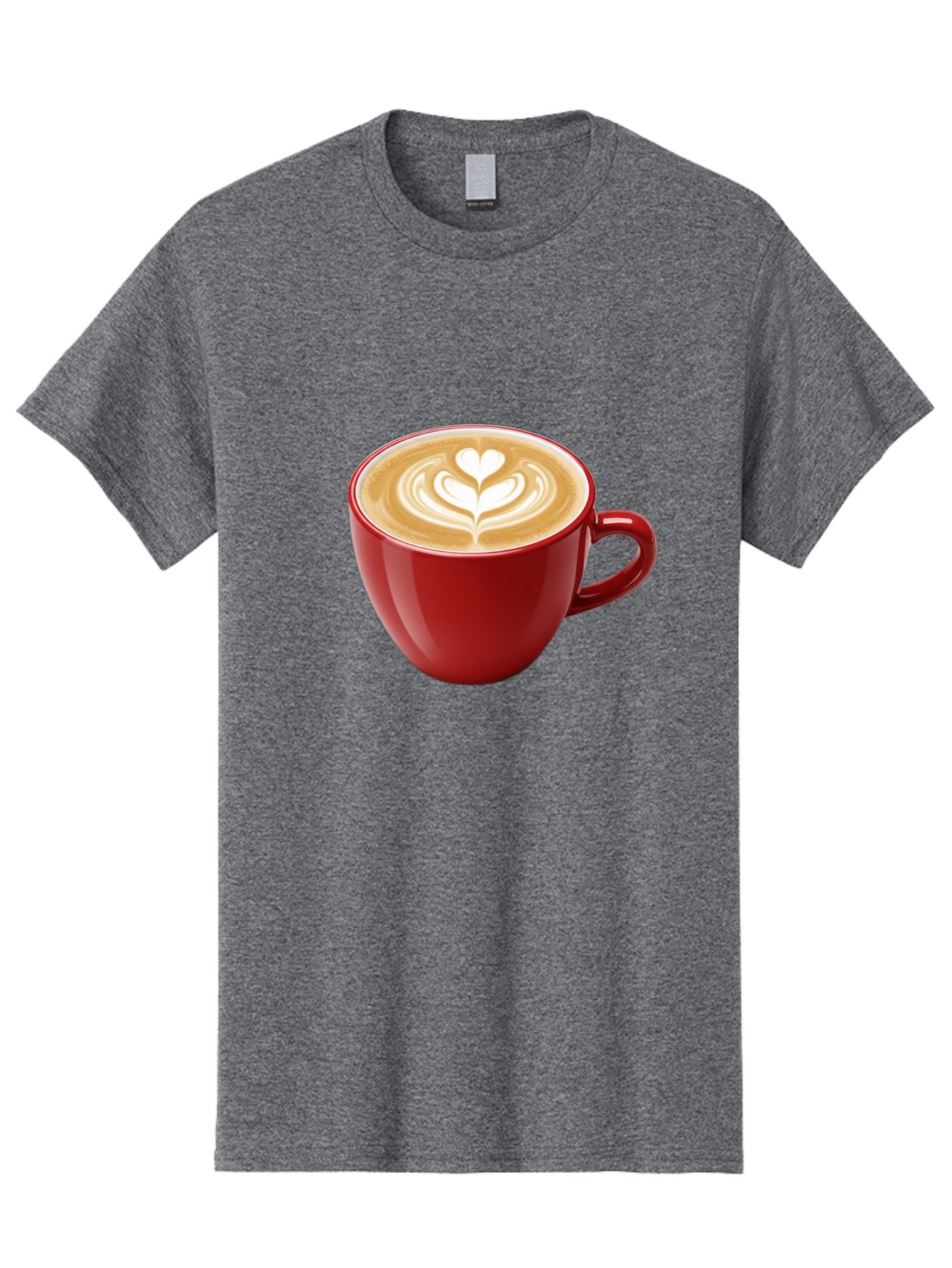Coffee-Cup-16 Men'S Graphic Tee, 100% Cotton, Comfortable Casual Summer Wear, Machine Washable, Coffee Cup, Latte Art, Heart Design, Red Coffee Mug, Crema-Topped Coffee, Coffee Drink, Espresso Art Baa350 15
