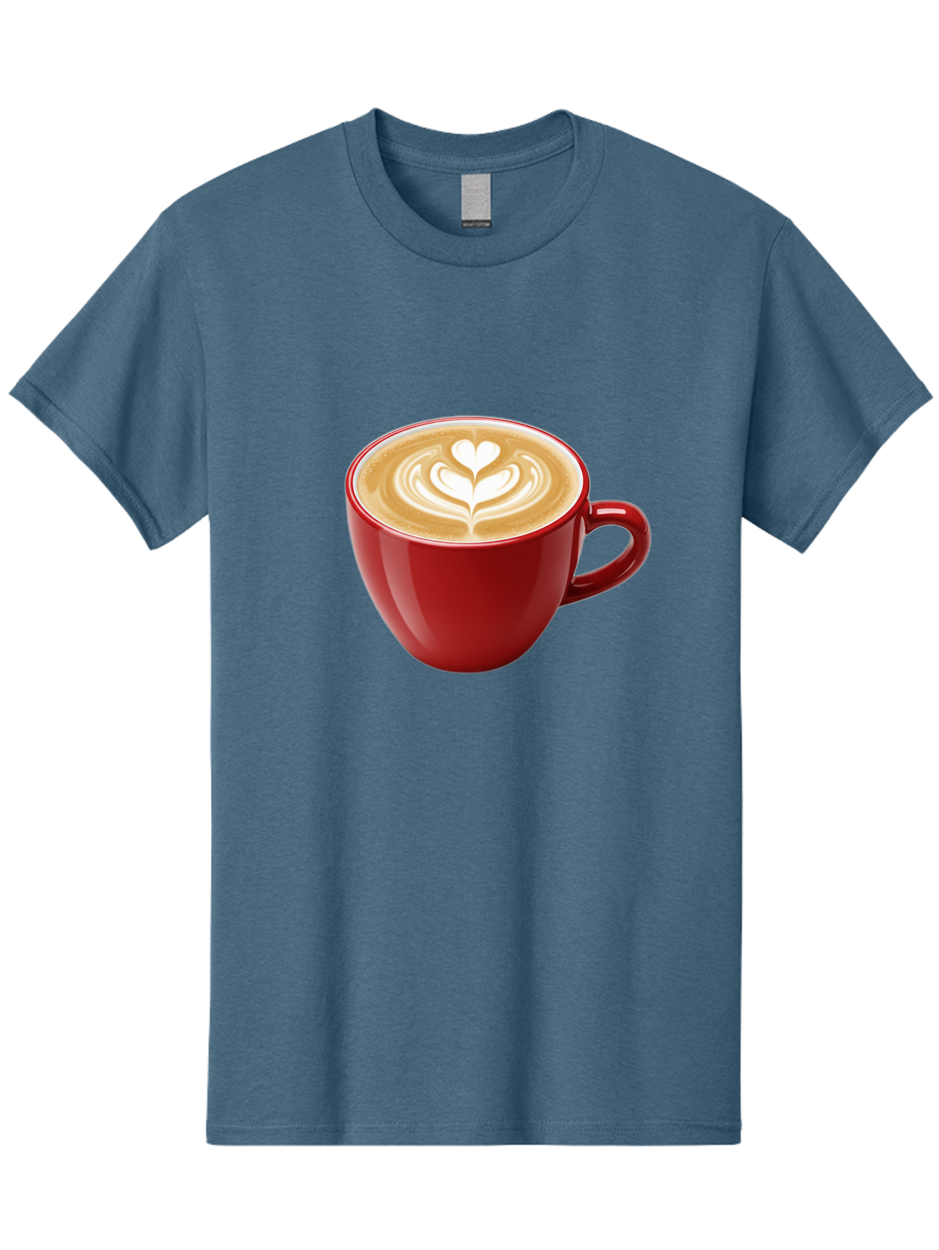 Coffee-Cup-16 Men'S Graphic Tee, 100% Cotton, Comfortable Casual Summer Wear, Machine Washable, Coffee Cup, Latte Art, Heart Design, Red Coffee Mug, Crema-Topped Coffee, Coffee Drink, Espresso Art Baa350 21