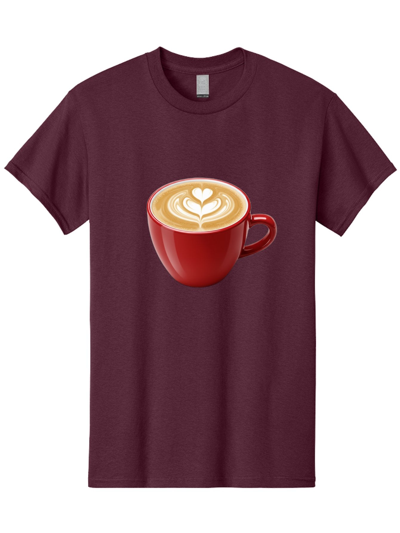 Coffee-Cup-16 Men'S Graphic Tee, 100% Cotton, Comfortable Casual Summer Wear, Machine Washable, Coffee Cup, Latte Art, Heart Design, Red Coffee Mug, Crema-Topped Coffee, Coffee Drink, Espresso Art Baa350 14