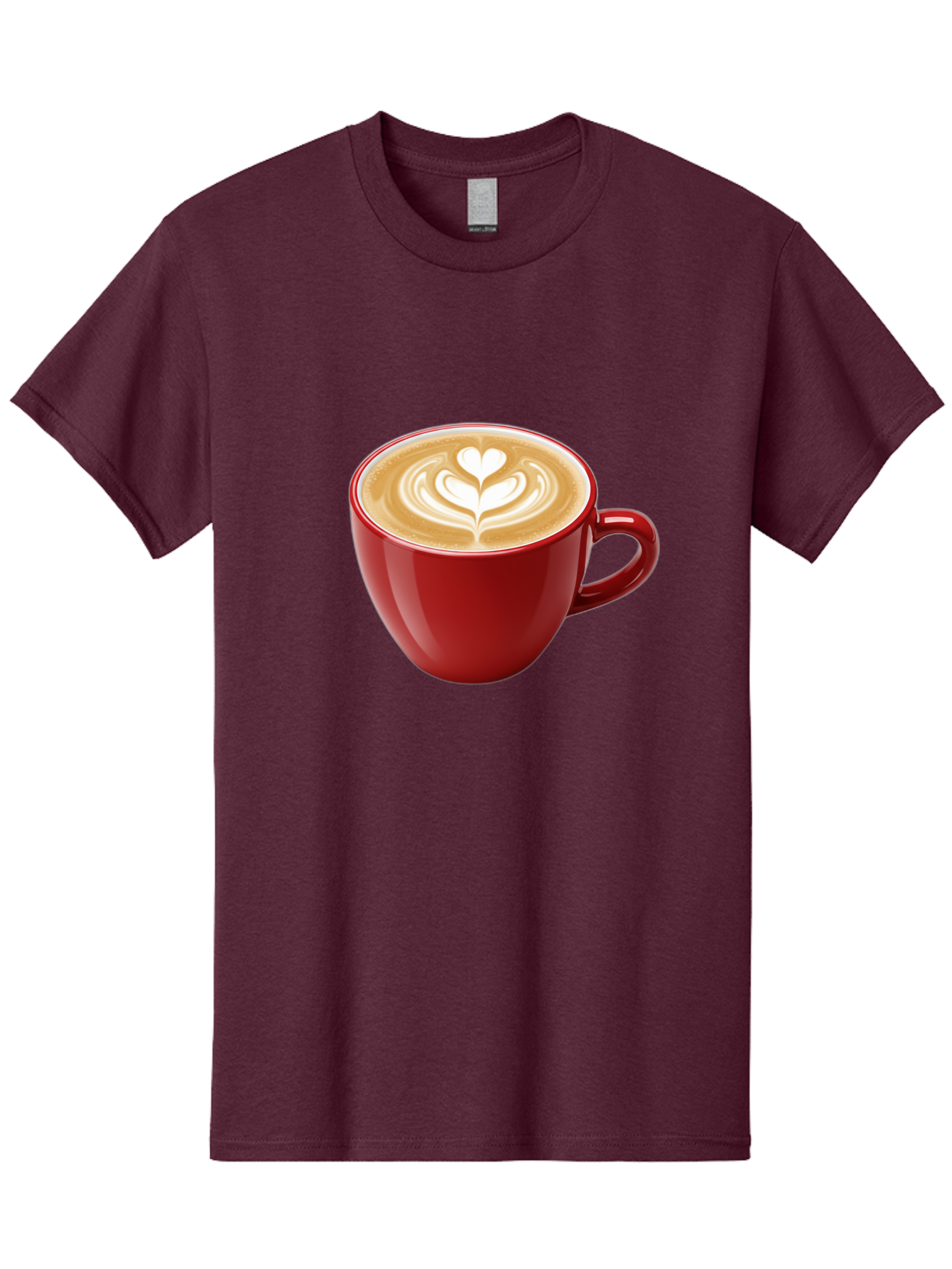 Coffee-Cup-16 Men'S Graphic Tee, 100% Cotton, Comfortable Casual Summer Wear, Machine Washable, Coffee Cup, Latte Art, Heart Design, Red Coffee Mug, Crema-Topped Coffee, Coffee Drink, Espresso Art Baa350 3