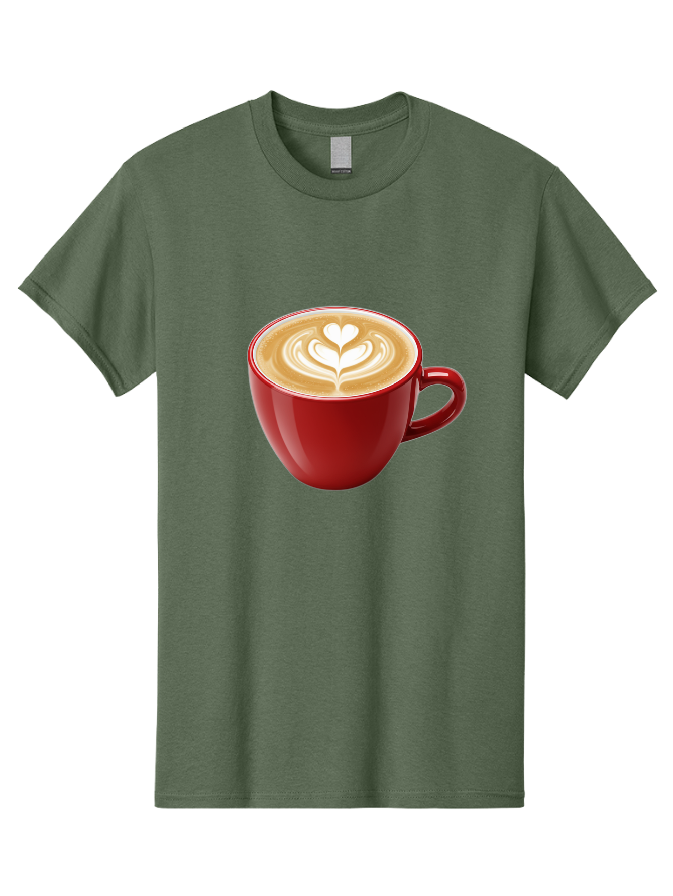 Coffee-Cup-16 Men'S Graphic Tee, 100% Cotton, Comfortable Casual Summer Wear, Machine Washable, Coffee Cup, Latte Art, Heart Design, Red Coffee Mug, Crema-Topped Coffee, Coffee Drink, Espresso Art Baa350 13