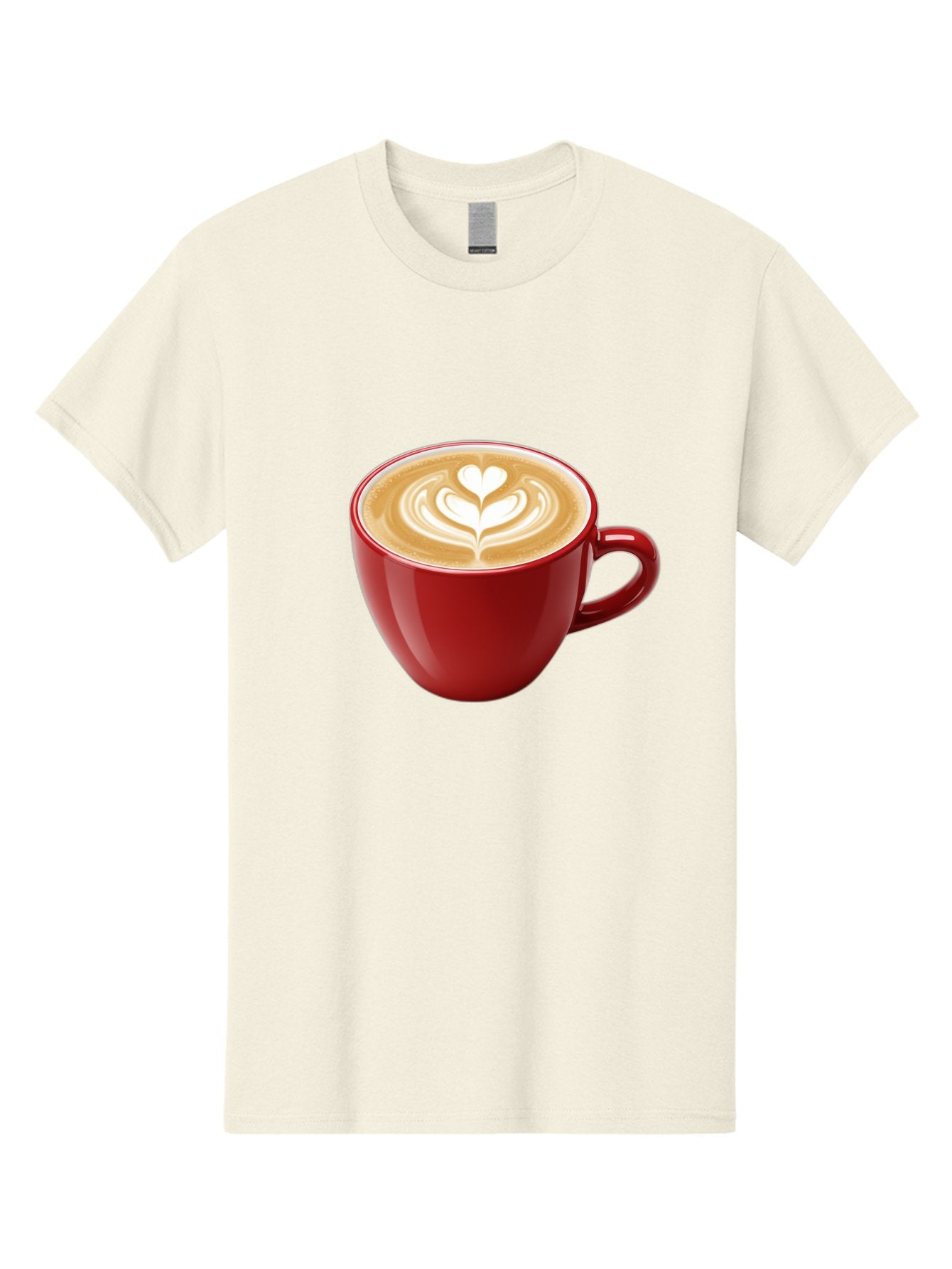Coffee-Cup-16 Men'S Graphic Tee, 100% Cotton, Comfortable Casual Summer Wear, Machine Washable, Coffee Cup, Latte Art, Heart Design, Red Coffee Mug, Crema-Topped Coffee, Coffee Drink, Espresso Art Baa350 4