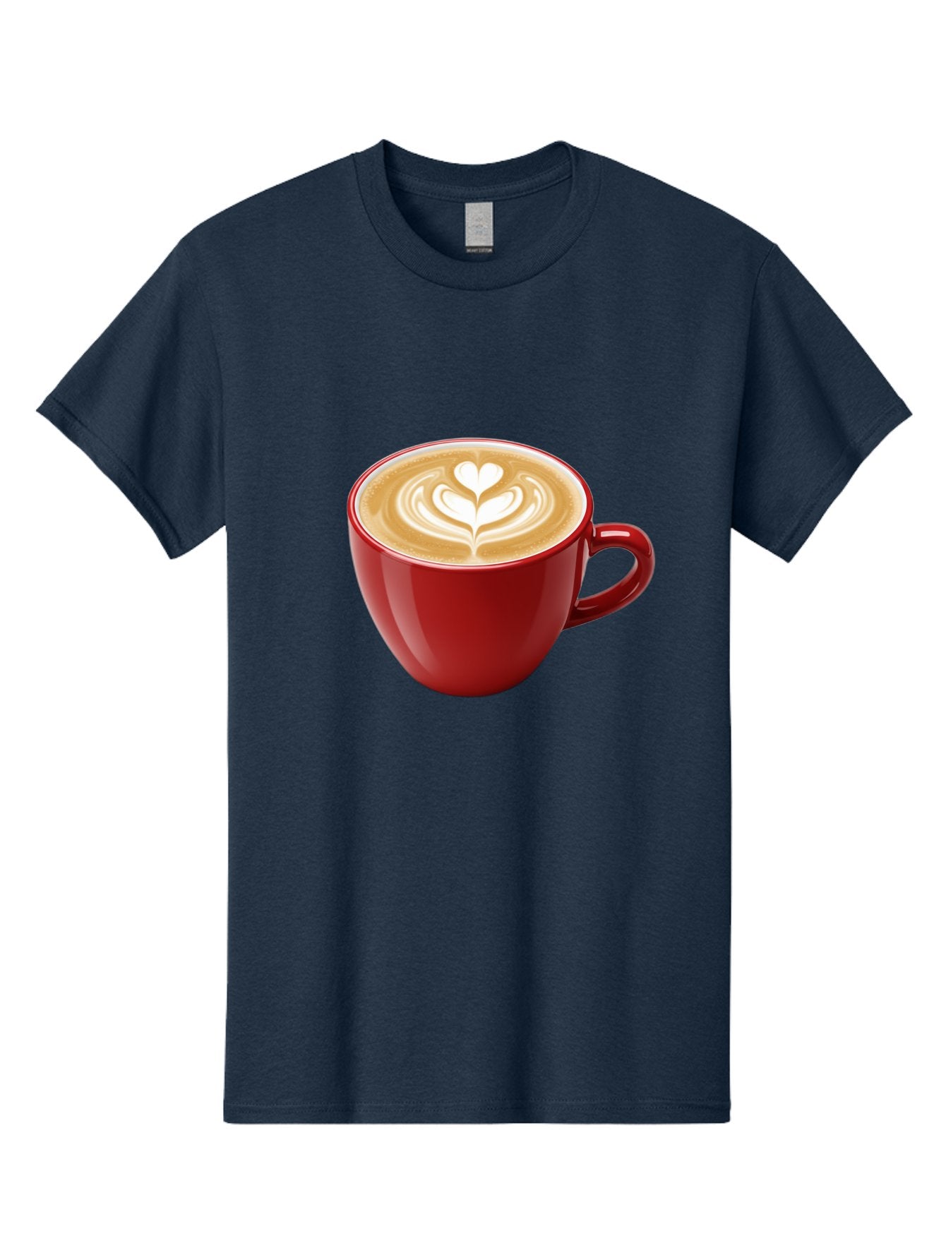 Coffee-Cup-16 Men'S Graphic Tee, 100% Cotton, Comfortable Casual Summer Wear, Machine Washable, Coffee Cup, Latte Art, Heart Design, Red Coffee Mug, Crema-Topped Coffee, Coffee Drink, Espresso Art Baa350 5