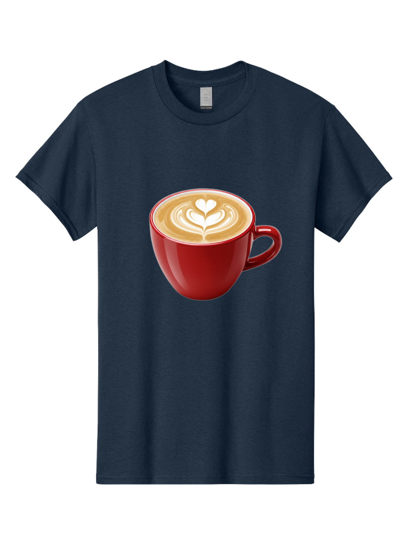 Coffee-Cup-16 Men'S Graphic Tee, 100% Cotton, Comfortable Casual Summer Wear, Machine Washable, Coffee Cup, Latte Art, Heart Design, Red Coffee Mug, Crema-Topped Coffee, Coffee Drink, Espresso Art Baa350 15