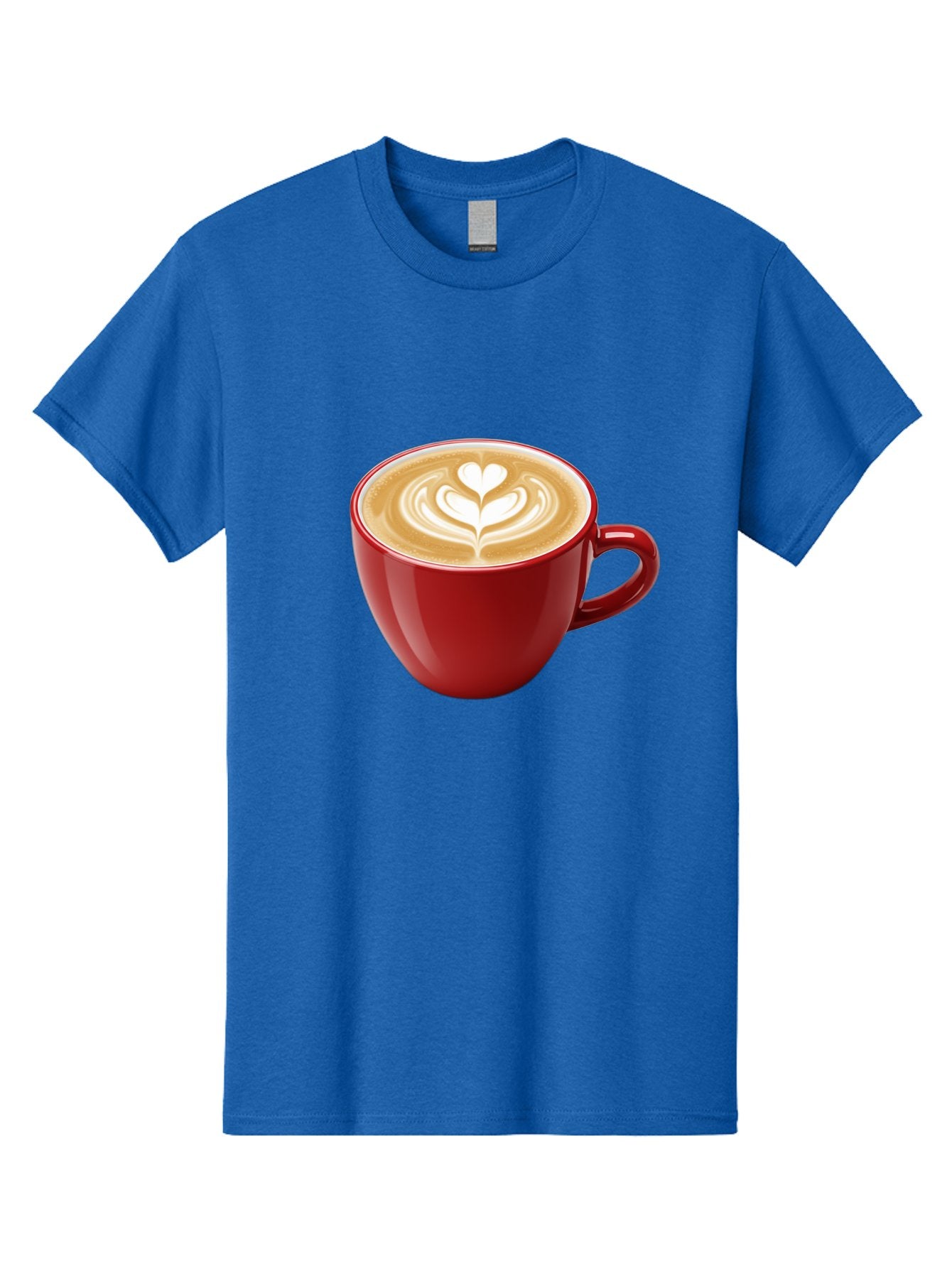 Coffee-Cup-16 Men'S Graphic Tee, 100% Cotton, Comfortable Casual Summer Wear, Machine Washable, Coffee Cup, Latte Art, Heart Design, Red Coffee Mug, Crema-Topped Coffee, Coffee Drink, Espresso Art Baa350 7