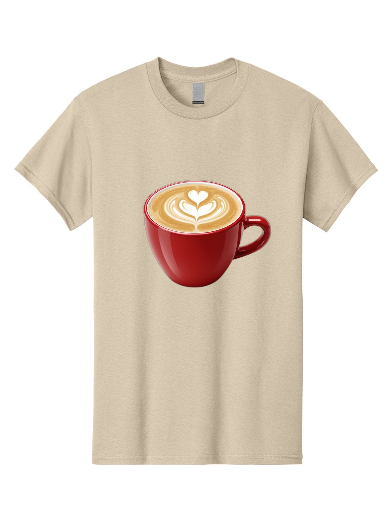 Coffee-Cup-16 Men'S Graphic Tee, 100% Cotton, Comfortable Casual Summer Wear, Machine Washable, Coffee Cup, Latte Art, Heart Design, Red Coffee Mug, Crema-Topped Coffee, Coffee Drink, Espresso Art Baa350 12
