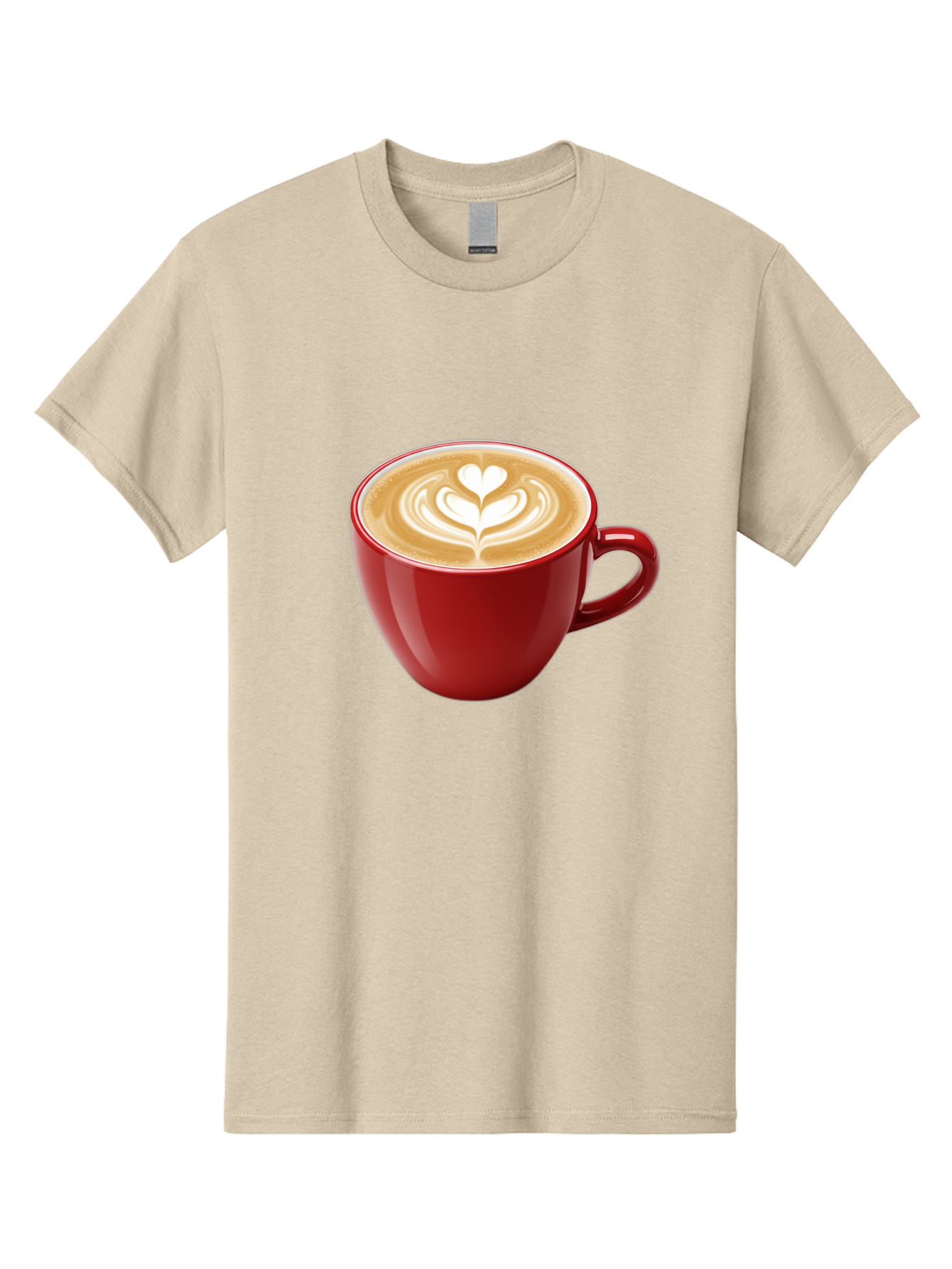 Coffee-Cup-16 Men'S Graphic Tee, 100% Cotton, Comfortable Casual Summer Wear, Machine Washable, Coffee Cup, Latte Art, Heart Design, Red Coffee Mug, Crema-Topped Coffee, Coffee Drink, Espresso Art Baa350 5