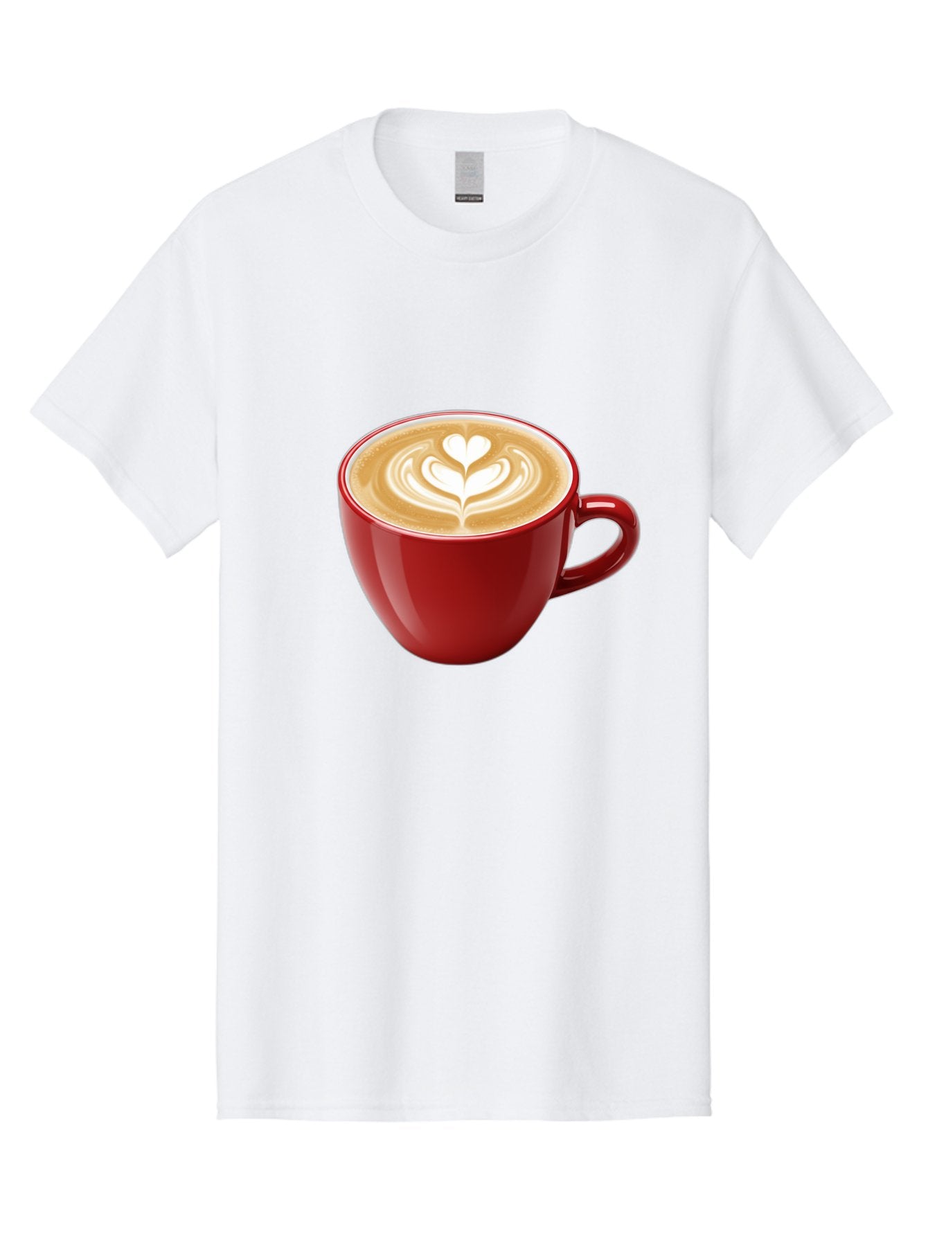 Coffee-Cup-16 Men'S Graphic Tee, 100% Cotton, Comfortable Casual Summer Wear, Machine Washable, Coffee Cup, Latte Art, Heart Design, Red Coffee Mug, Crema-Topped Coffee, Coffee Drink, Espresso Art Baa350 9