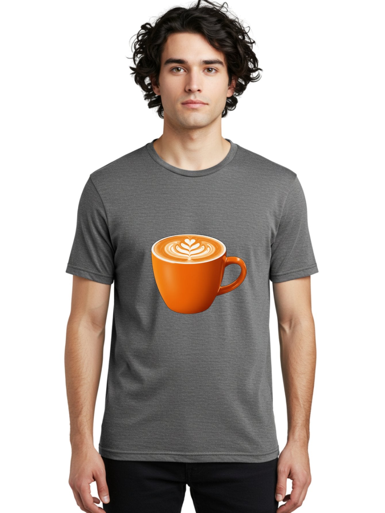 Coffee-Cup-17 Men'S Graphic Tee, 100% Cotton, Comfortable Casual Summer Wear, Machine Washable, Coffee Cup, Latte Art, Heart Design, Cappuccino, Coffee Culture, Morning Coffee, Coffee Break, Coffee Time Baa351 18
