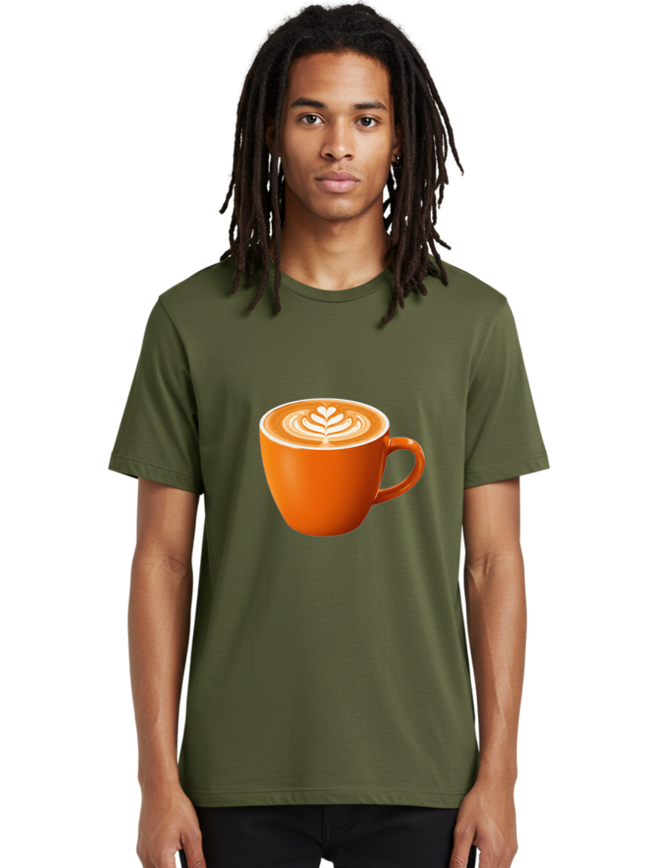 Coffee-Cup-17 Men'S Graphic Tee, 100% Cotton, Comfortable Casual Summer Wear, Machine Washable, Coffee Cup, Latte Art, Heart Design, Cappuccino, Coffee Culture, Morning Coffee, Coffee Break, Coffee Time Baa351 30