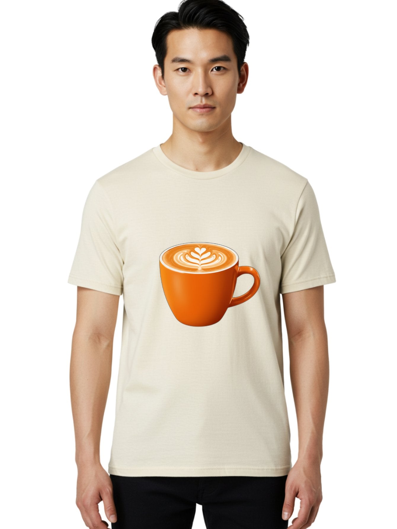 Coffee-Cup-17 Men'S Graphic Tee, 100% Cotton, Comfortable Casual Summer Wear, Machine Washable, Coffee Cup, Latte Art, Heart Design, Cappuccino, Coffee Culture, Morning Coffee, Coffee Break, Coffee Time Baa351 27