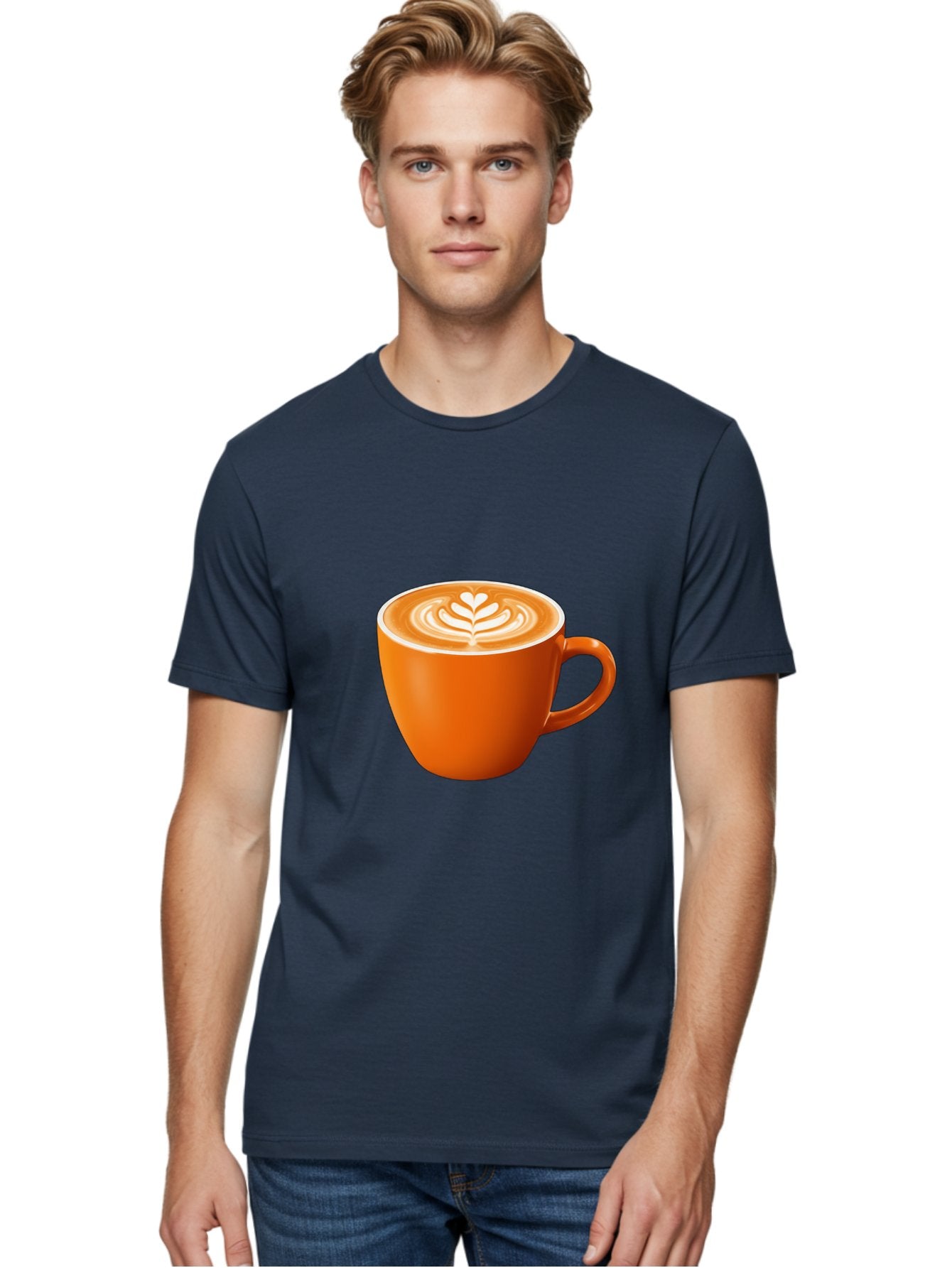 Coffee-Cup-17 Men'S Graphic Tee, 100% Cotton, Comfortable Casual Summer Wear, Machine Washable, Coffee Cup, Latte Art, Heart Design, Cappuccino, Coffee Culture, Morning Coffee, Coffee Break, Coffee Time Baa351 21