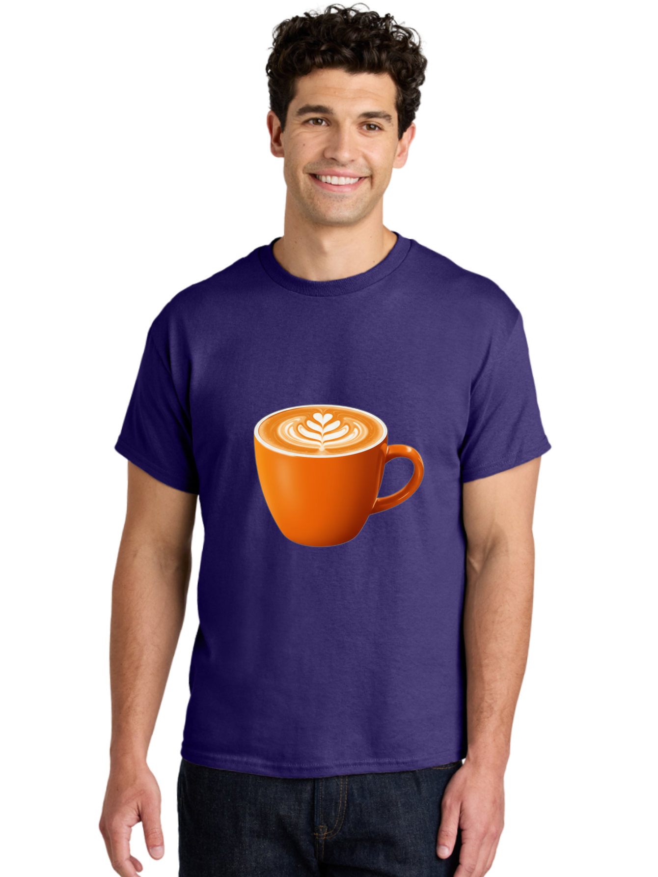 Coffee-Cup-17 Men'S Graphic Tee, 100% Cotton, Comfortable Casual Summer Wear, Machine Washable, Coffee Cup, Latte Art, Heart Design, Cappuccino, Coffee Culture, Morning Coffee, Coffee Break, Coffee Time Baa351 22