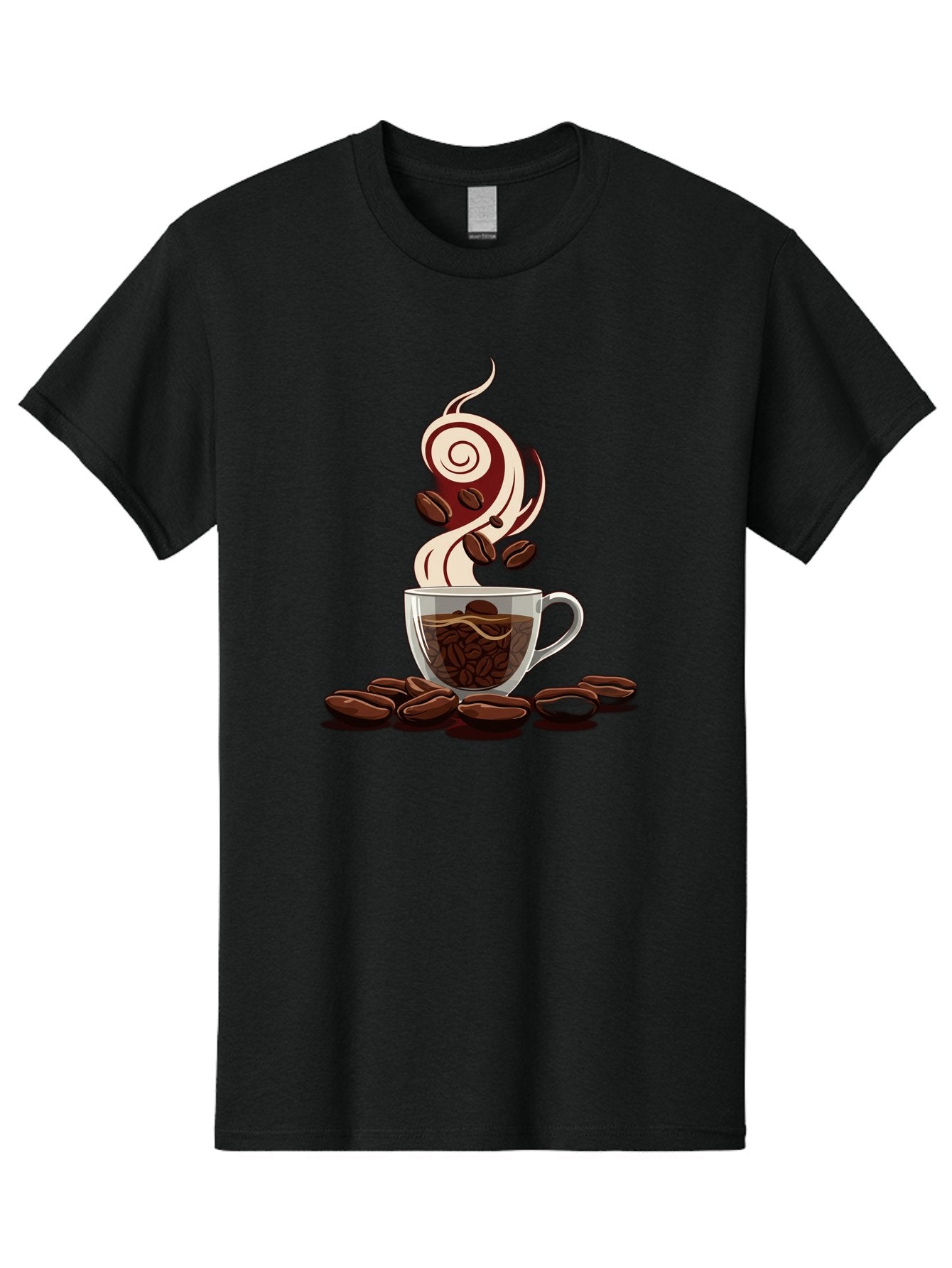 Coffee-Cup-6 Men'S Graphic Tee, 100% Cotton, Comfortable Casual Summer Wear, Machine Washable, Coffee Cup, Steaming Coffee, Coffee Beans, Morning Pick-Me-Up, Coffee Lover, Caffeine Boost, Coffee Time, Cup Of Joe, Coffee Break, Coffee Art Baa356