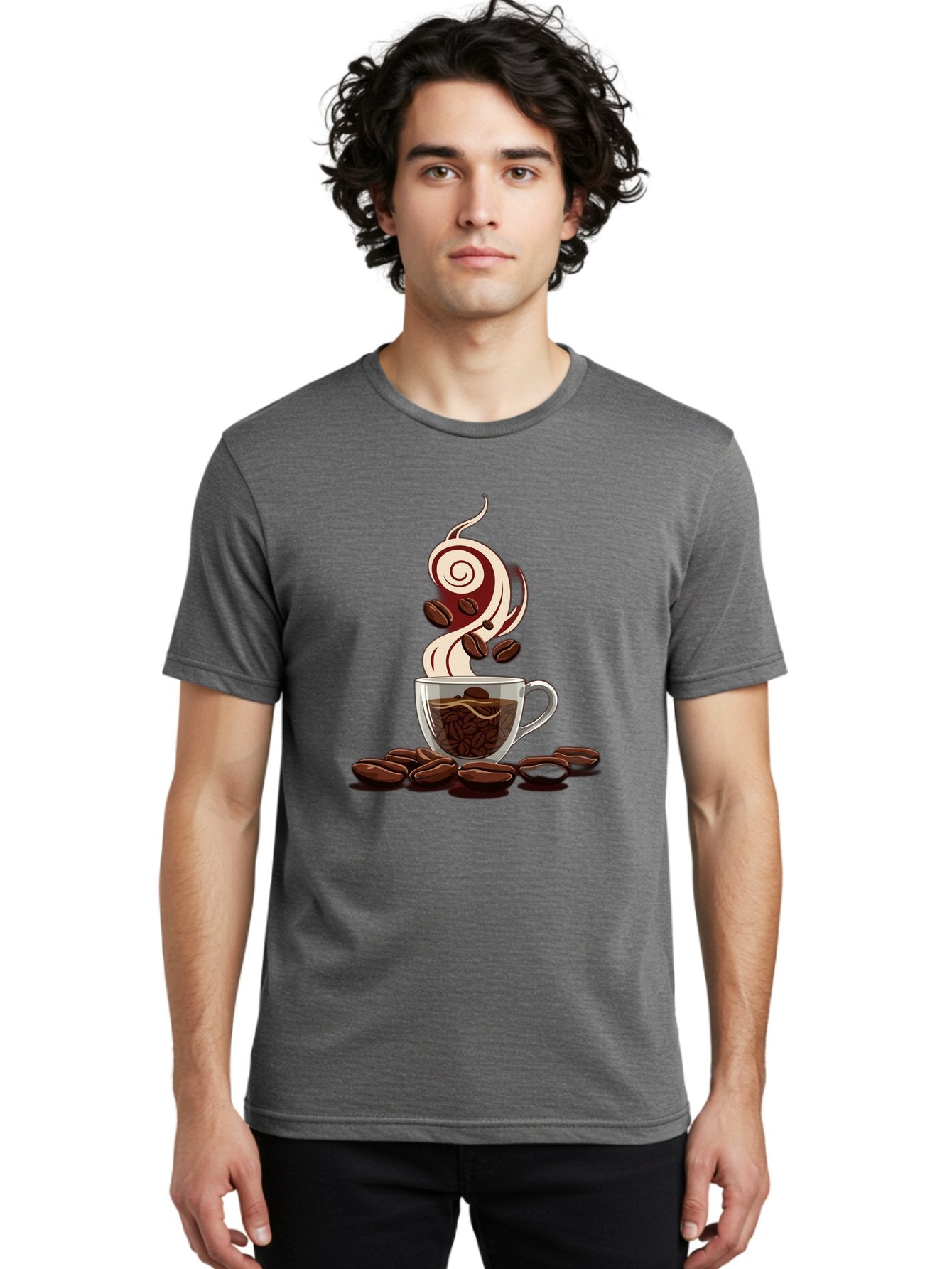 Coffee-Cup-6 Men'S Graphic Tee, 100% Cotton, Comfortable Casual Summer Wear, Machine Washable, Coffee Cup, Steaming Coffee, Coffee Beans, Morning Pick-Me-Up, Coffee Lover, Caffeine Boost, Coffee Time, Cup Of Joe, Coffee Break, Coffee Art Baa356 27