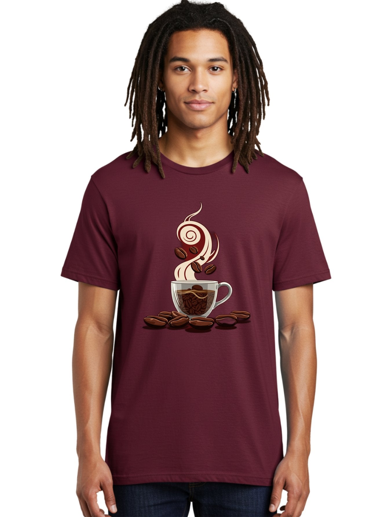 Coffee-Cup-6 Men'S Graphic Tee, 100% Cotton, Comfortable Casual Summer Wear, Machine Washable, Coffee Cup, Steaming Coffee, Coffee Beans, Morning Pick-Me-Up, Coffee Lover, Caffeine Boost, Coffee Time, Cup Of Joe, Coffee Break, Coffee Art Baa356 23