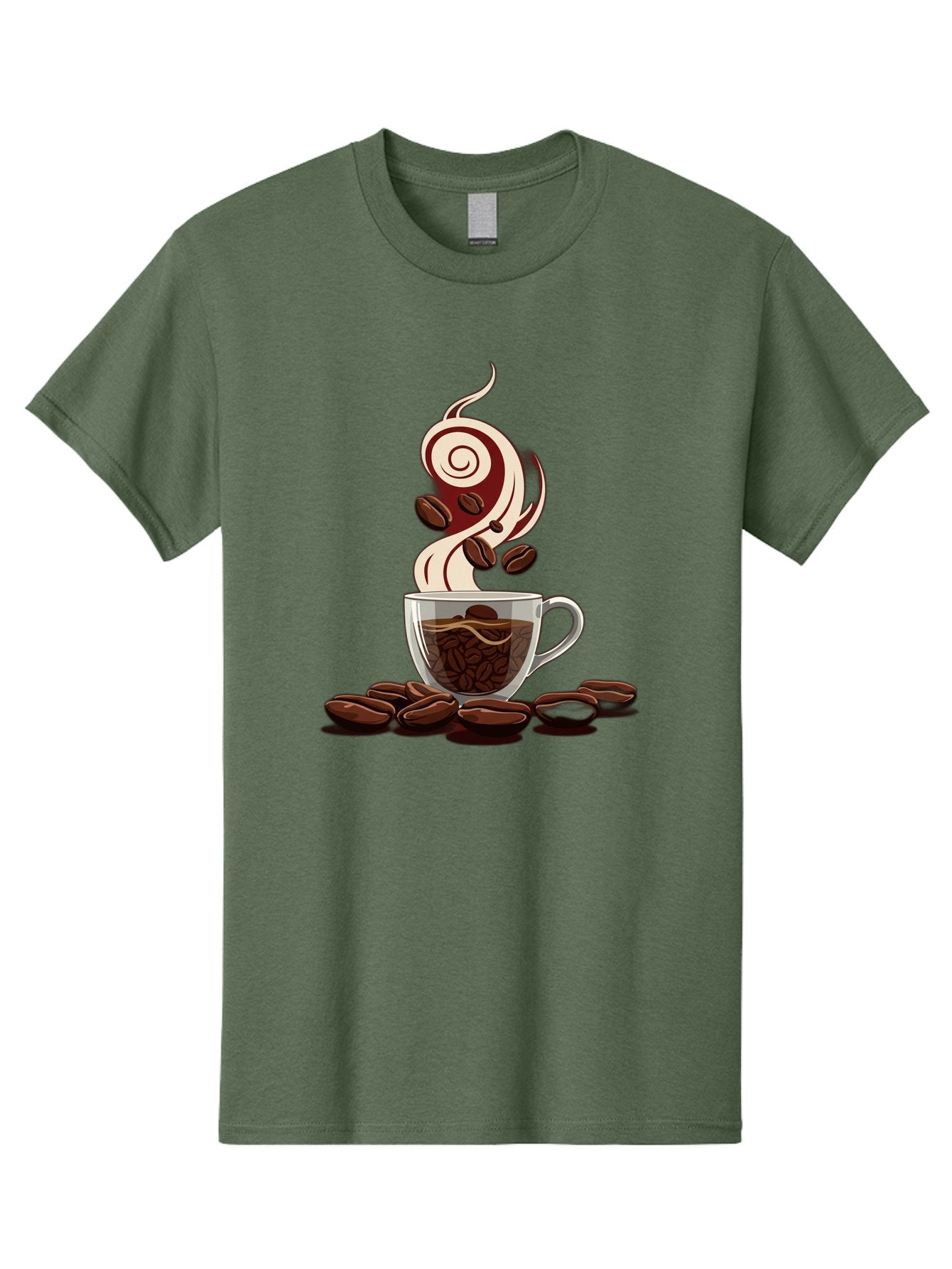Coffee-Cup-6 Men'S Graphic Tee, 100% Cotton, Comfortable Casual Summer Wear, Machine Washable, Coffee Cup, Steaming Coffee, Coffee Beans, Morning Pick-Me-Up, Coffee Lover, Caffeine Boost, Coffee Time, Cup Of Joe, Coffee Break, Coffee Art Baa356 3
