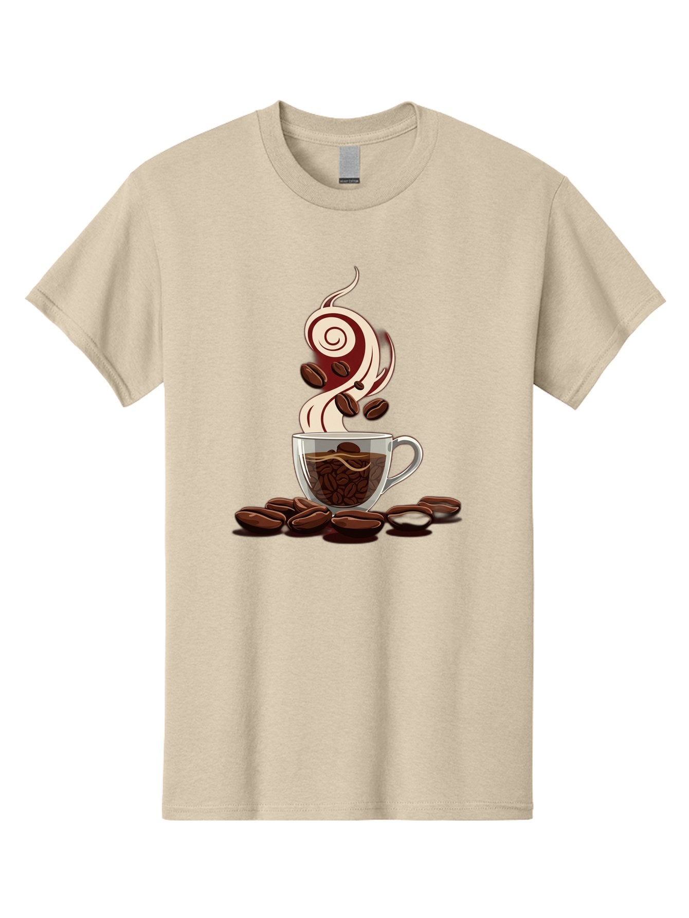 Coffee-Cup-6 Men'S Graphic Tee, 100% Cotton, Comfortable Casual Summer Wear, Machine Washable, Coffee Cup, Steaming Coffee, Coffee Beans, Morning Pick-Me-Up, Coffee Lover, Caffeine Boost, Coffee Time, Cup Of Joe, Coffee Break, Coffee Art Baa356
