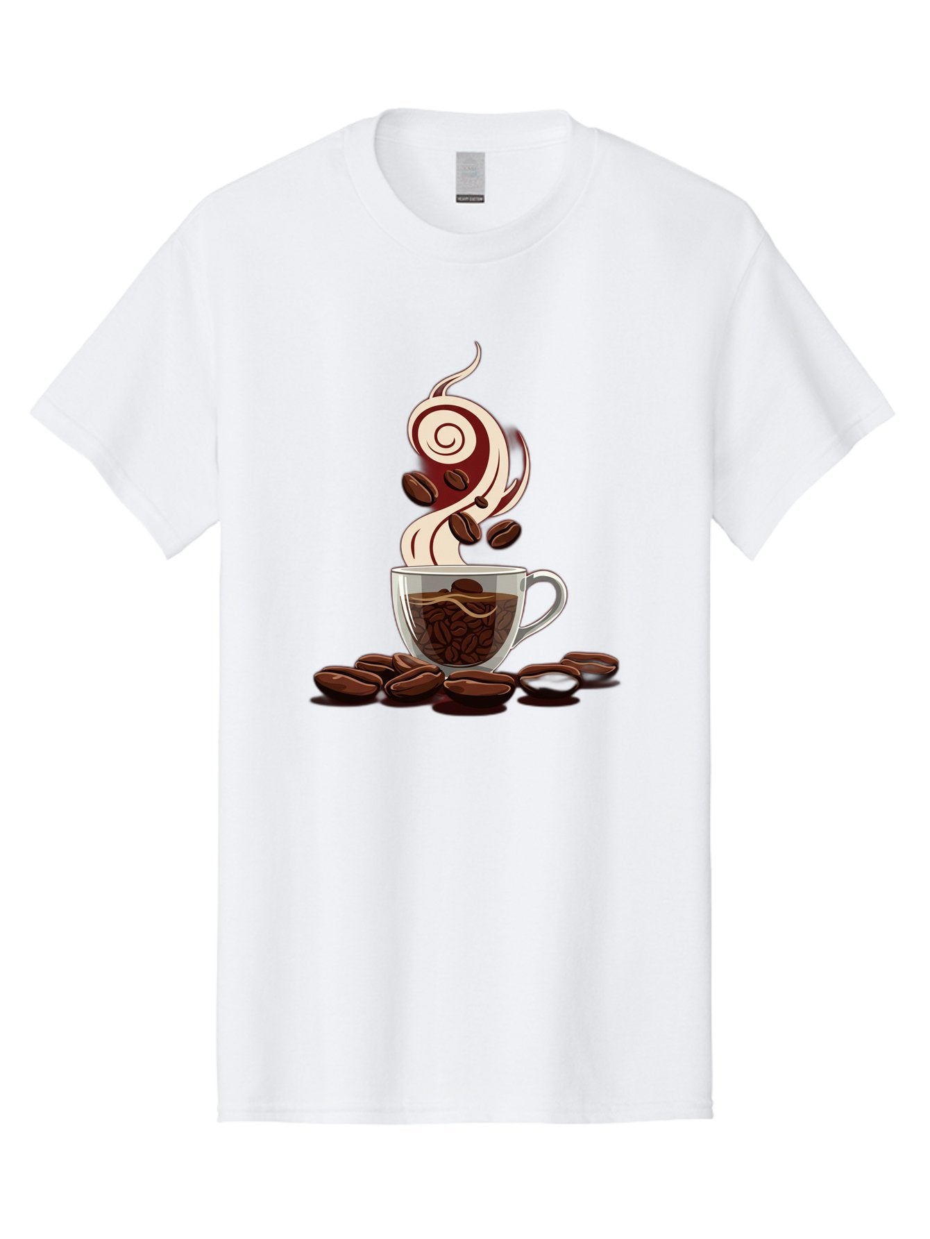 Coffee-Cup-6 Men'S Graphic Tee, 100% Cotton, Comfortable Casual Summer Wear, Machine Washable, Coffee Cup, Steaming Coffee, Coffee Beans, Morning Pick-Me-Up, Coffee Lover, Caffeine Boost, Coffee Time, Cup Of Joe, Coffee Break, Coffee Art Baa356 9