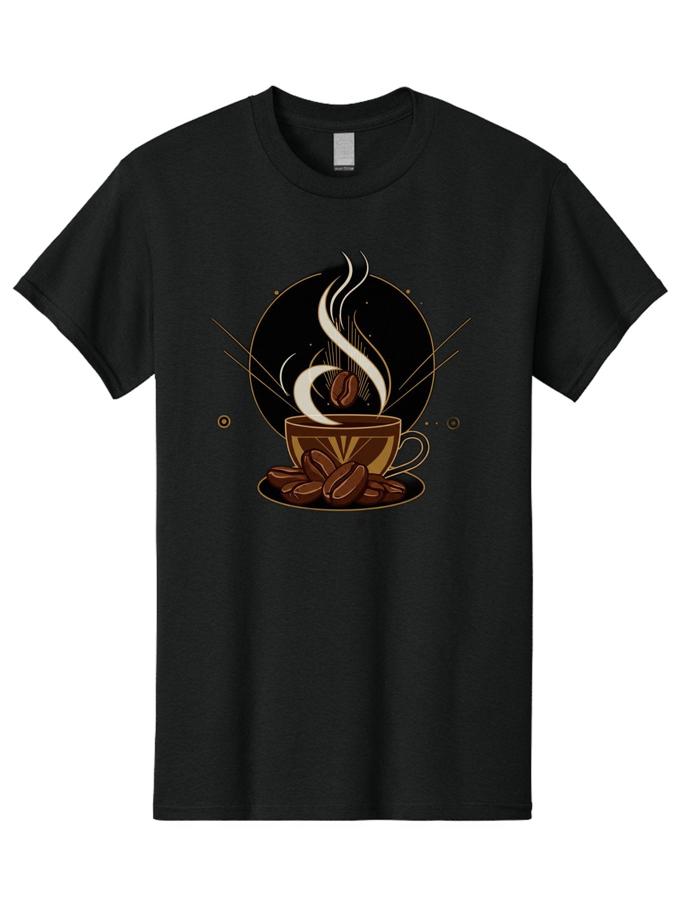Coffee-Cup-7 Men'S Graphic Tee, 100% Cotton, Comfortable Casual Summer Wear, Machine Washable, Steaming Hot Coffee, Coffee Cup, Coffee Beans, Brown Tones, Abstract Shapes, Minimalist Design, Coffee Lover, Morning Pick-Me-Up, Caffeine Fix, Baa357 11