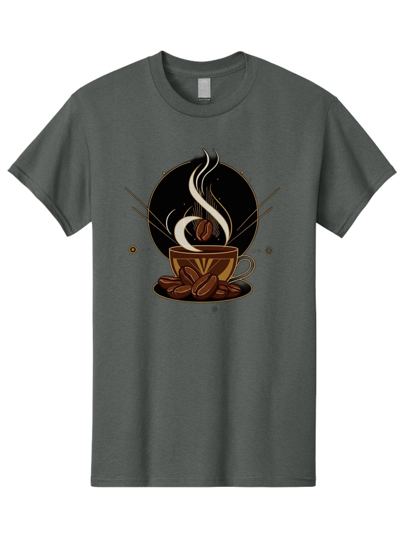 Coffee-Cup-7 Men'S Graphic Tee, 100% Cotton, Comfortable Casual Summer Wear, Machine Washable, Steaming Hot Coffee, Coffee Cup, Coffee Beans, Brown Tones, Abstract Shapes, Minimalist Design, Coffee Lover, Morning Pick-Me-Up, Caffeine Fix, Baa357 7