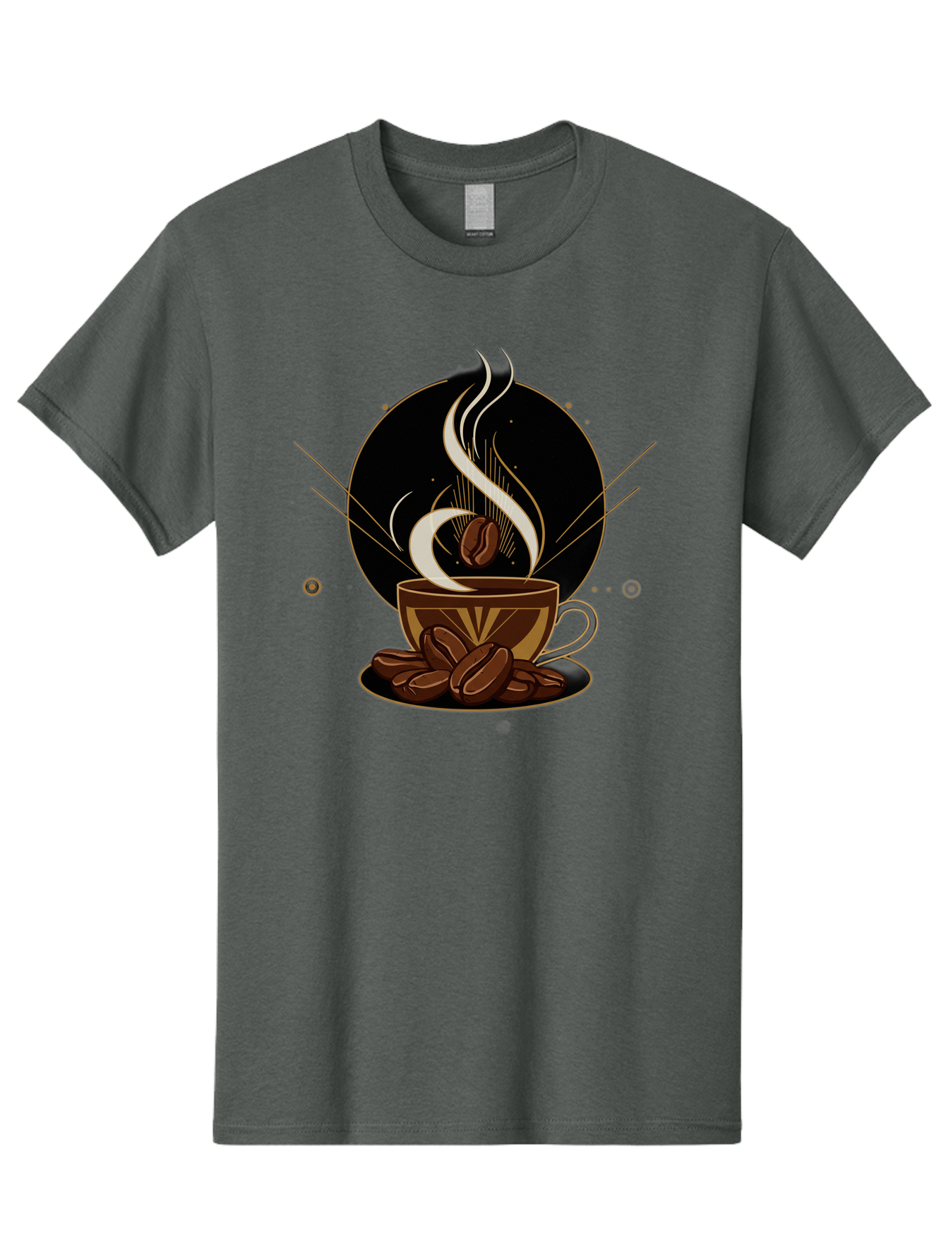 Coffee-Cup-7 Men'S Graphic Tee, 100% Cotton, Comfortable Casual Summer Wear, Machine Washable, Steaming Hot Coffee, Coffee Cup, Coffee Beans, Brown Tones, Abstract Shapes, Minimalist Design, Coffee Lover, Morning Pick-Me-Up, Caffeine Fix, Baa357 25