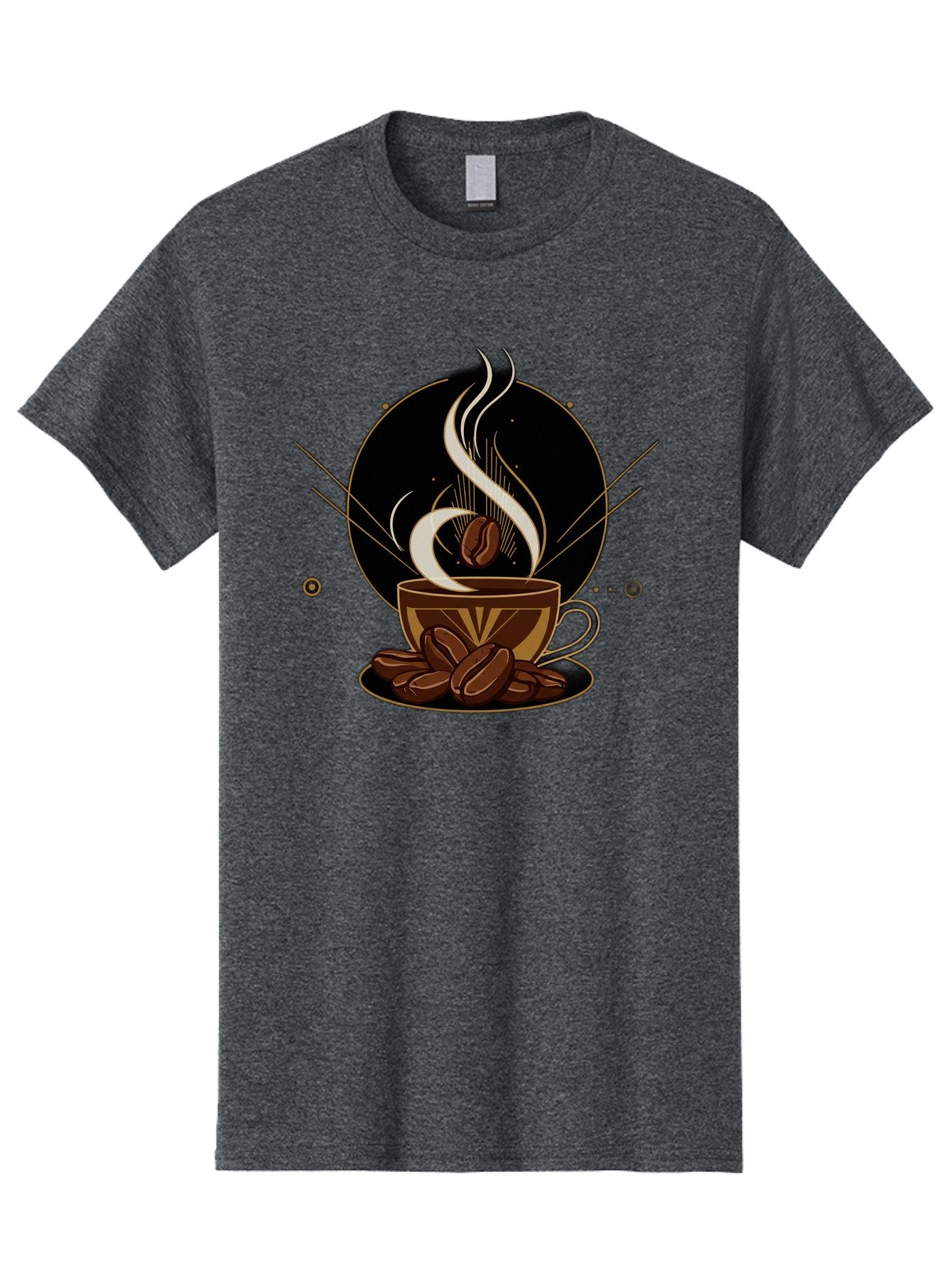 Coffee-Cup-7 Men'S Graphic Tee, 100% Cotton, Comfortable Casual Summer Wear, Machine Washable, Steaming Hot Coffee, Coffee Cup, Coffee Beans, Brown Tones, Abstract Shapes, Minimalist Design, Coffee Lover, Morning Pick-Me-Up, Caffeine Fix, Baa357 9