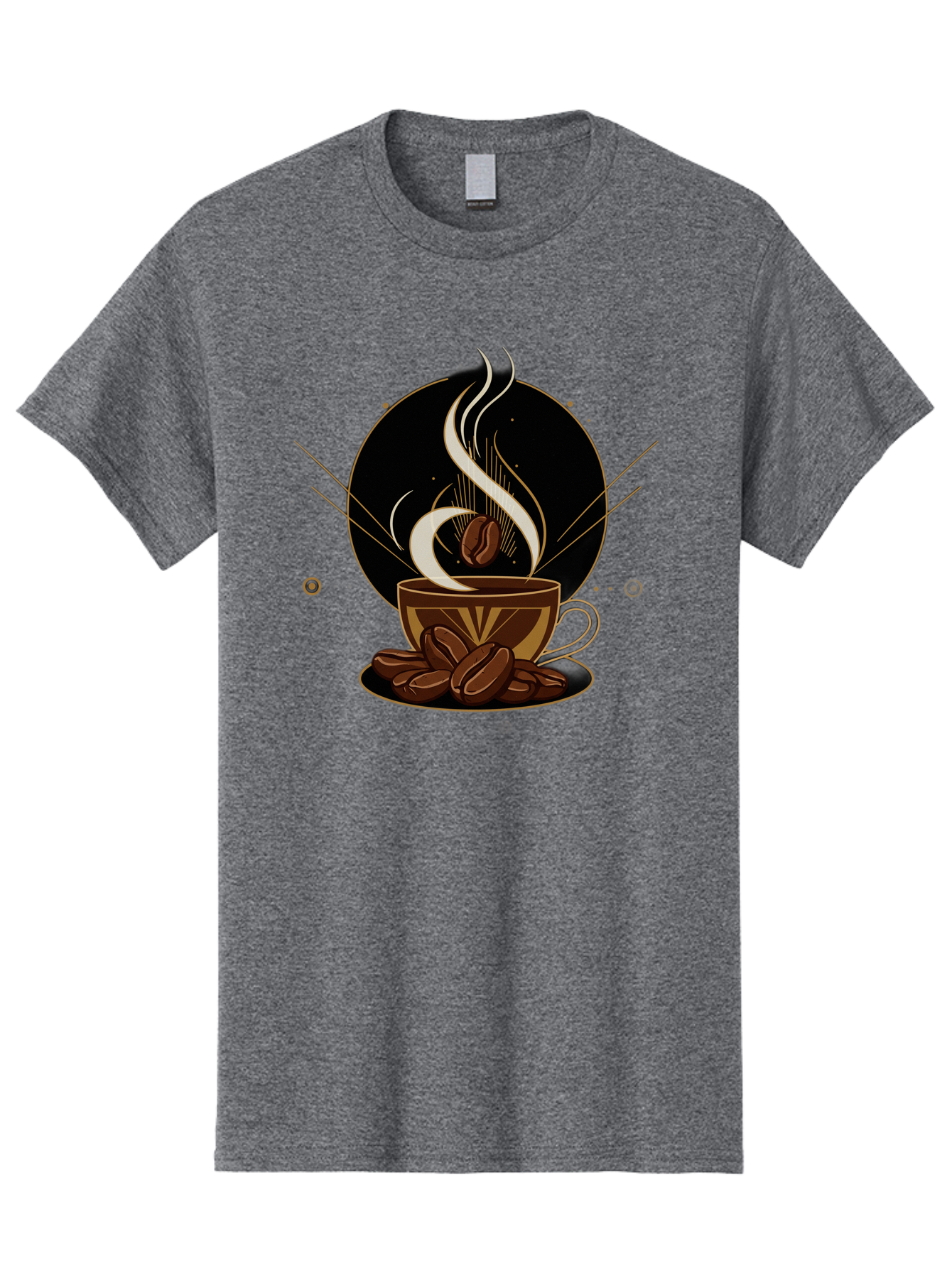Coffee-Cup-7 Men'S Graphic Tee, 100% Cotton, Comfortable Casual Summer Wear, Machine Washable, Steaming Hot Coffee, Coffee Cup, Coffee Beans, Brown Tones, Abstract Shapes, Minimalist Design, Coffee Lover, Morning Pick-Me-Up, Caffeine Fix, Baa357 23