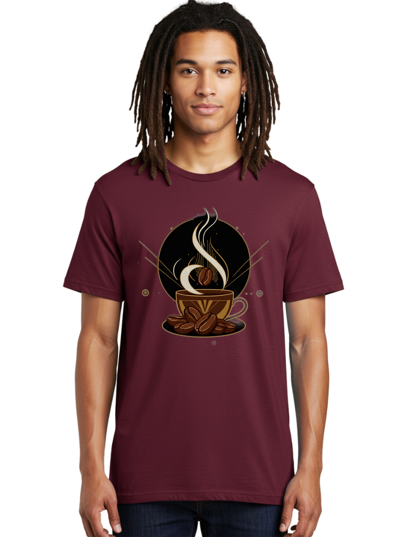 Coffee-Cup-7 Men'S Graphic Tee, 100% Cotton, Comfortable Casual Summer Wear, Machine Washable, Steaming Hot Coffee, Coffee Cup, Coffee Beans, Brown Tones, Abstract Shapes, Minimalist Design, Coffee Lover, Morning Pick-Me-Up, Caffeine Fix, Baa357 16