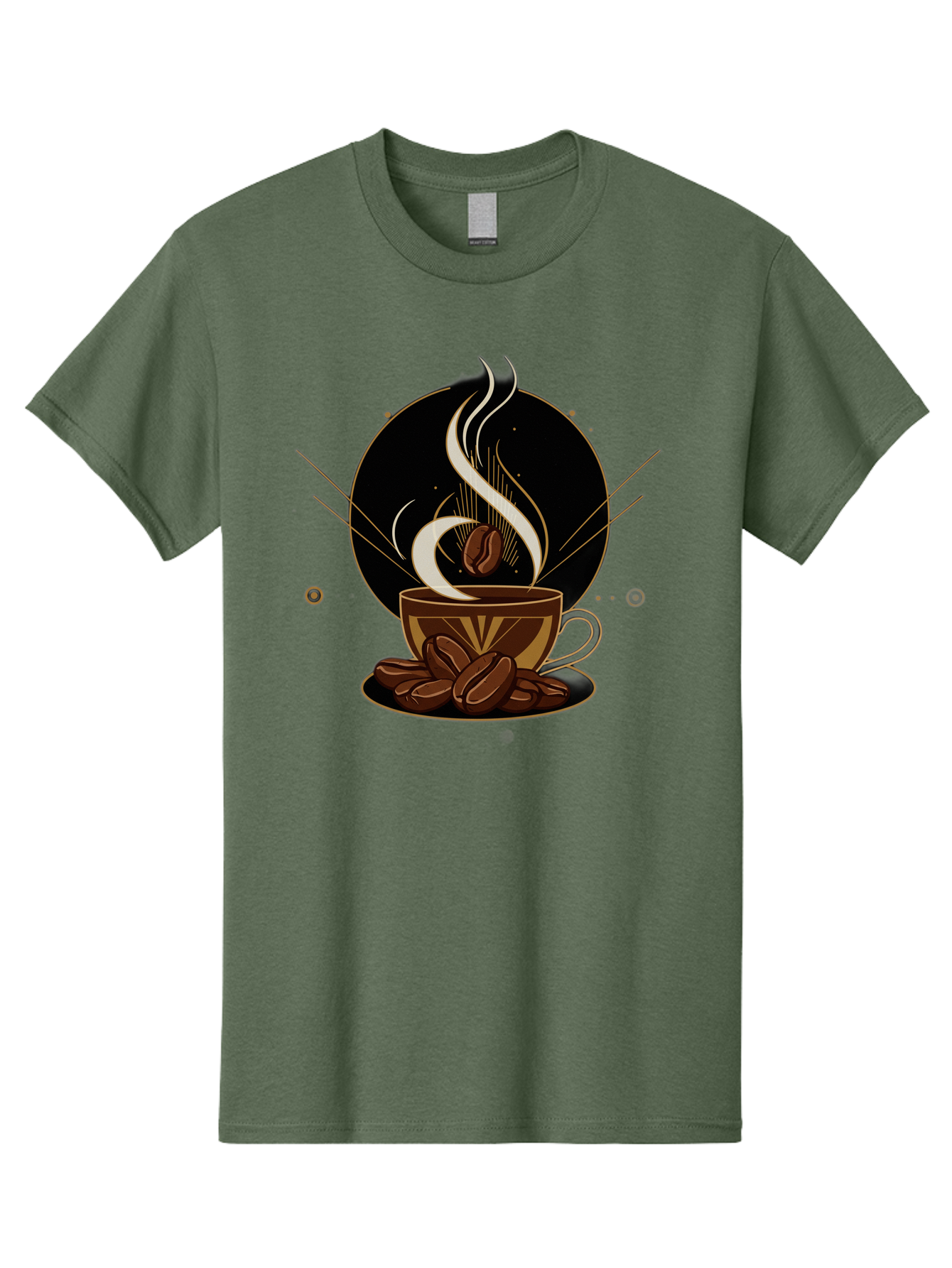 Coffee-Cup-7 Men'S Graphic Tee, 100% Cotton, Comfortable Casual Summer Wear, Machine Washable, Steaming Hot Coffee, Coffee Cup, Coffee Beans, Brown Tones, Abstract Shapes, Minimalist Design, Coffee Lover, Morning Pick-Me-Up, Caffeine Fix, Baa357 5