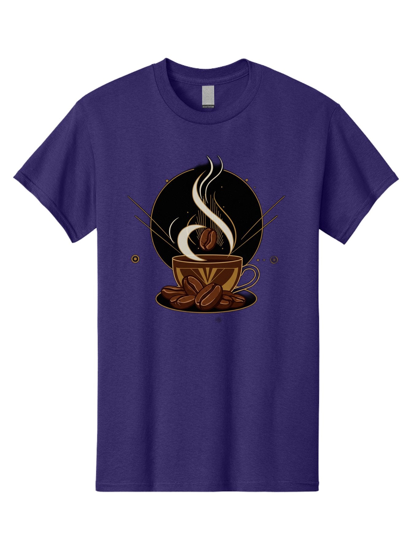 Coffee-Cup-7 Men'S Graphic Tee, 100% Cotton, Comfortable Casual Summer Wear, Machine Washable, Steaming Hot Coffee, Coffee Cup, Coffee Beans, Brown Tones, Abstract Shapes, Minimalist Design, Coffee Lover, Morning Pick-Me-Up, Caffeine Fix, Baa357