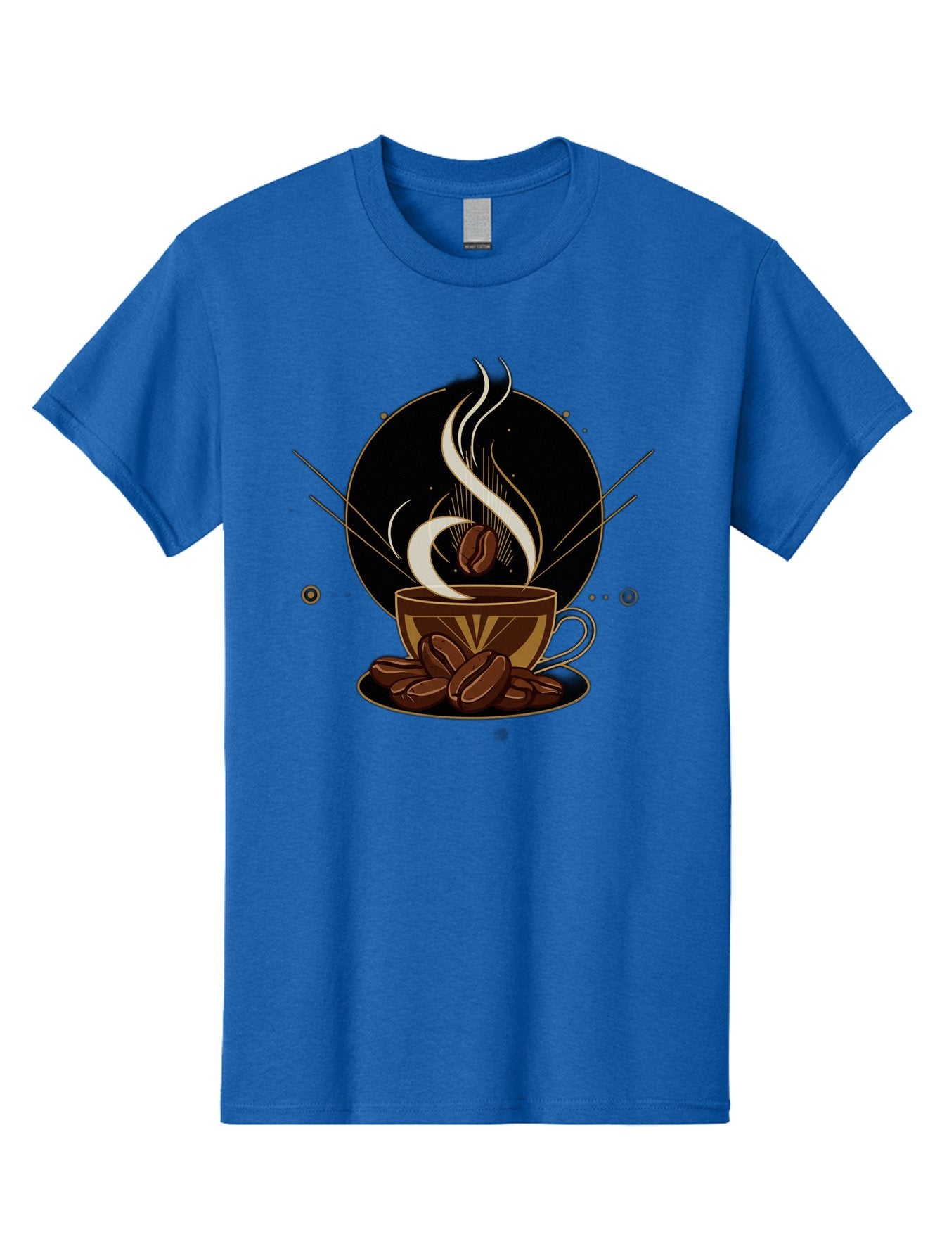 Coffee-Cup-7 Men'S Graphic Tee, 100% Cotton, Comfortable Casual Summer Wear, Machine Washable, Steaming Hot Coffee, Coffee Cup, Coffee Beans, Brown Tones, Abstract Shapes, Minimalist Design, Coffee Lover, Morning Pick-Me-Up, Caffeine Fix, Baa357 3