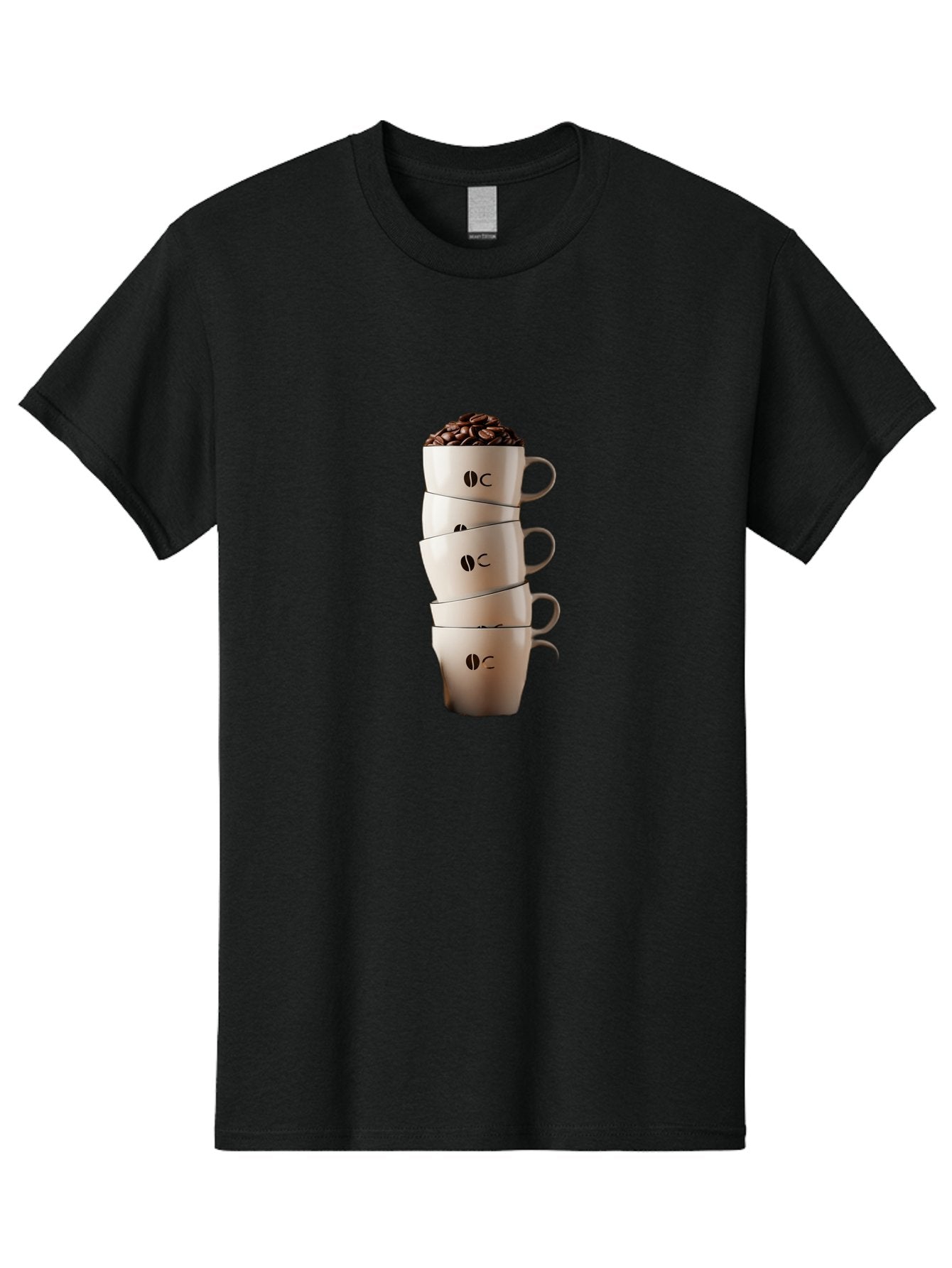 Coffee-Cups-3 Men'S Graphic Tee, 100% Cotton, Comfortable Casual Summer Wear, Machine Washable, Coffee Cups, Coffee Beans, Beige Cups, Stacked Cups, Coffee Logo, Coffee Culture, Morning Coffee, Coffee Break, Coffee Time Baa369 13