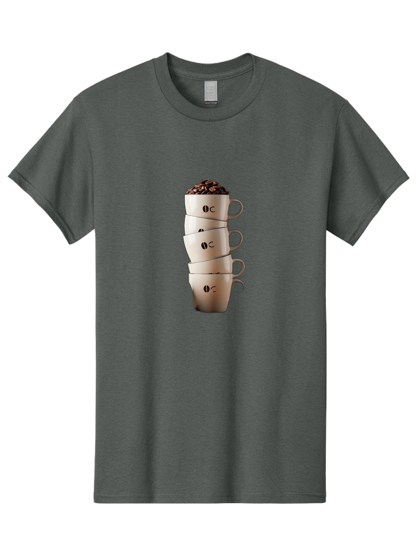 Coffee-Cups-3 Men'S Graphic Tee, 100% Cotton, Comfortable Casual Summer Wear, Machine Washable, Coffee Cups, Coffee Beans, Beige Cups, Stacked Cups, Coffee Logo, Coffee Culture, Morning Coffee, Coffee Break, Coffee Time Baa369 8